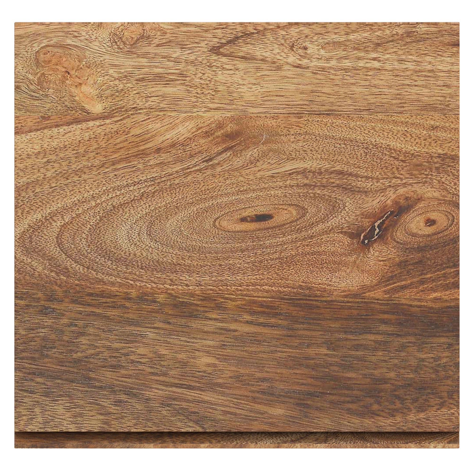 Ojas Accent Table - Natural Burnt Mango Wood with Drawer-End Tables-DECOROLALA