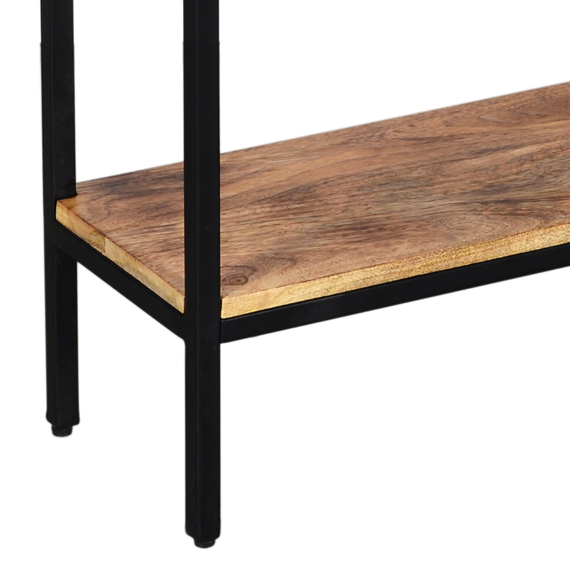 Ojas Console Table - Natural Burnt Mango Wood & Iron-DECOROLALA