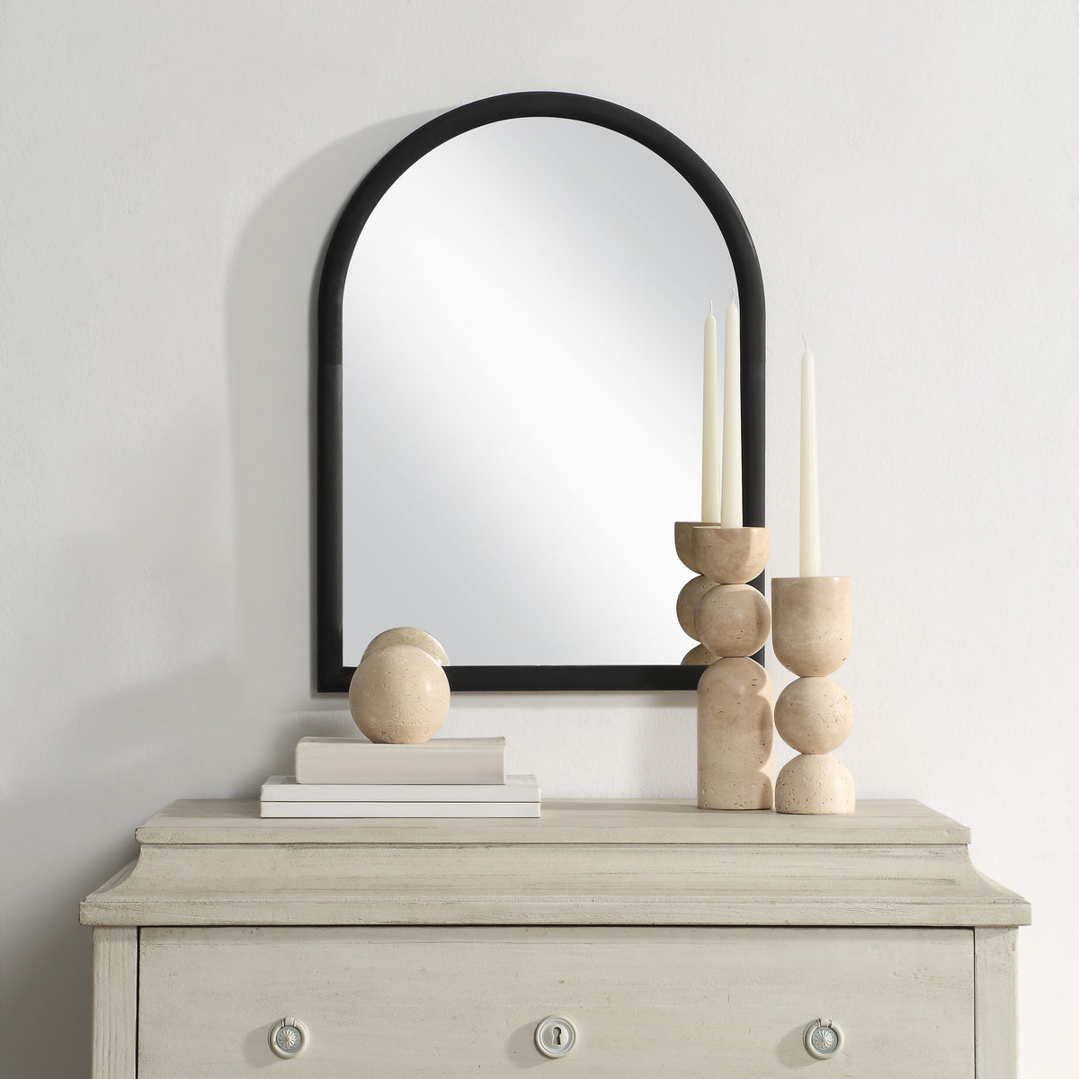 Olfito 24" H x 18" W Wall Mirror, Black-Mirrors-DECOROLALA