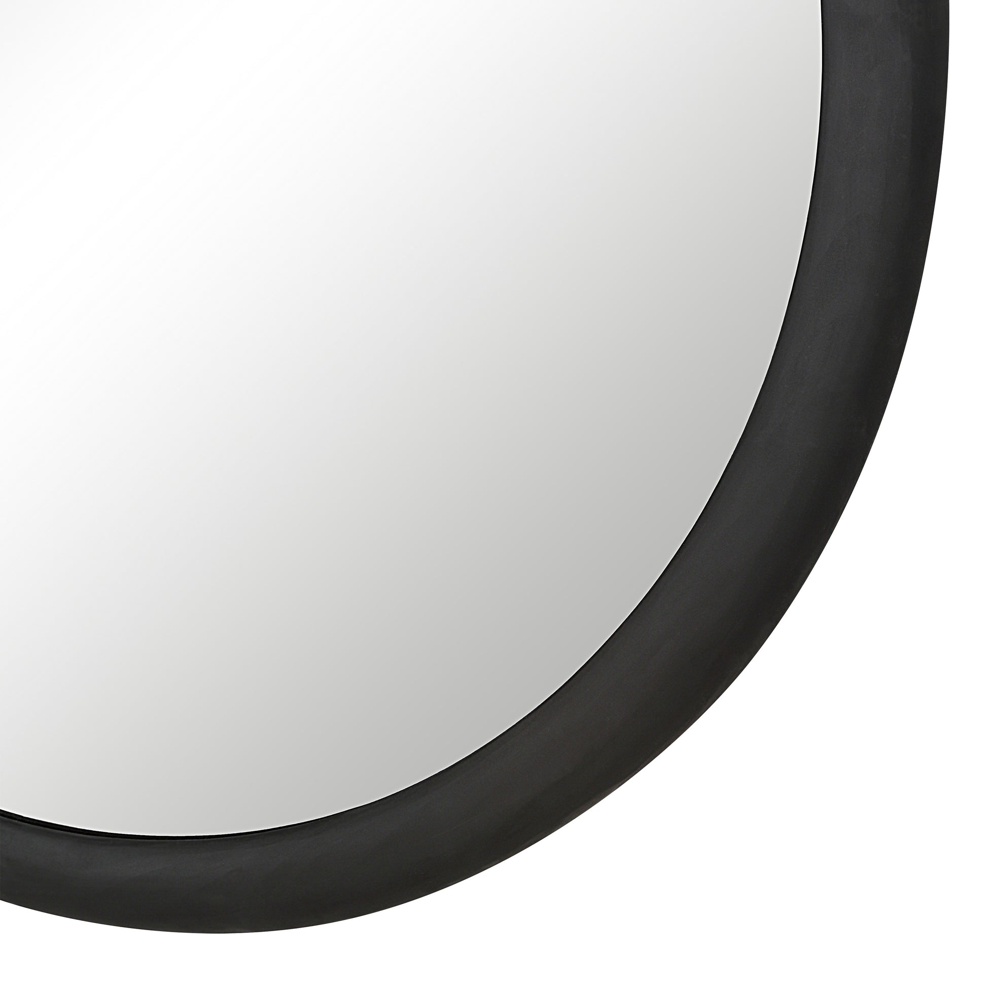 Olica 40" H x 40" W Wall Mirror, Black-Mirror-DECOROLALA