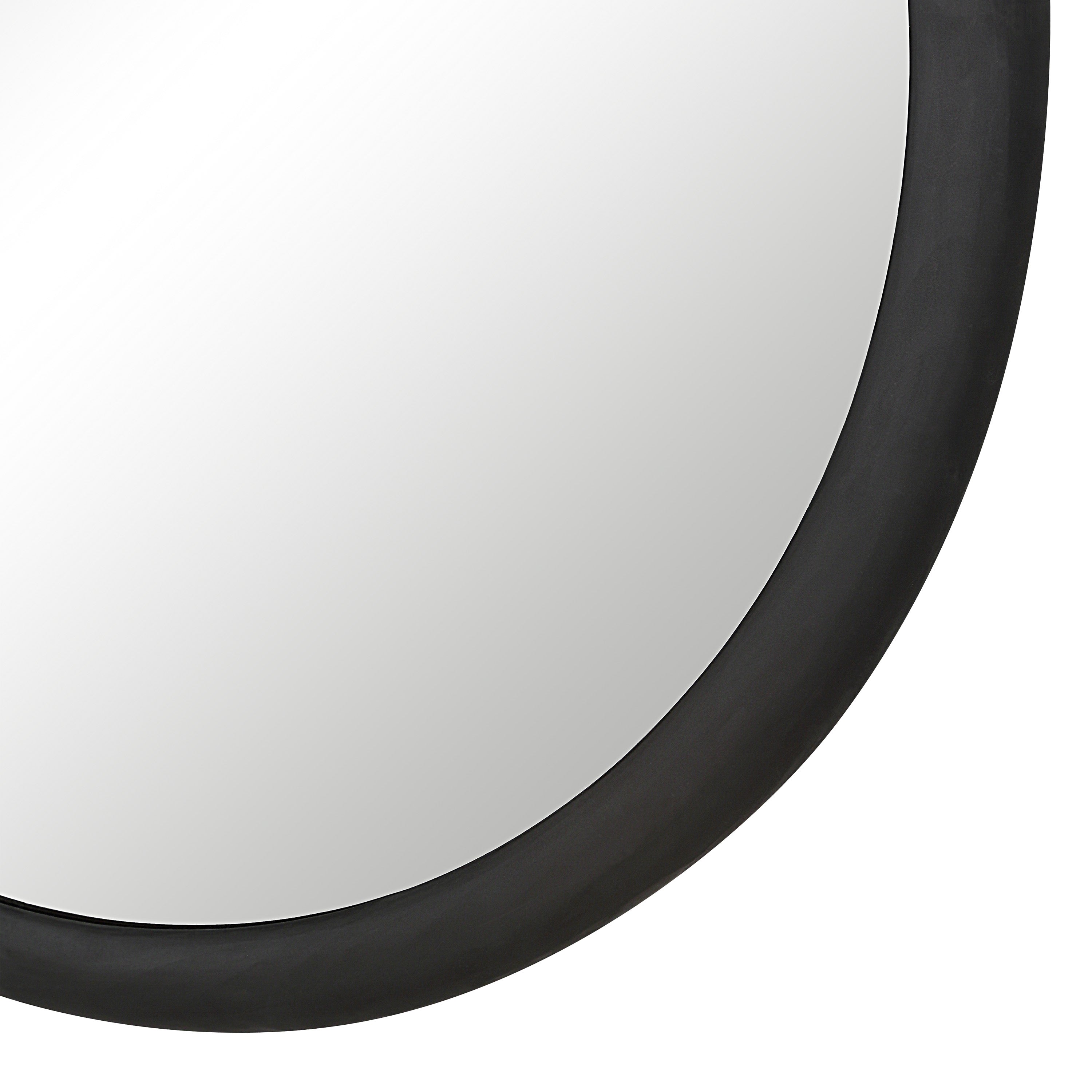 Olica 40" H x 40" W Wall Mirror, Black-Mirror-DECOROLALA