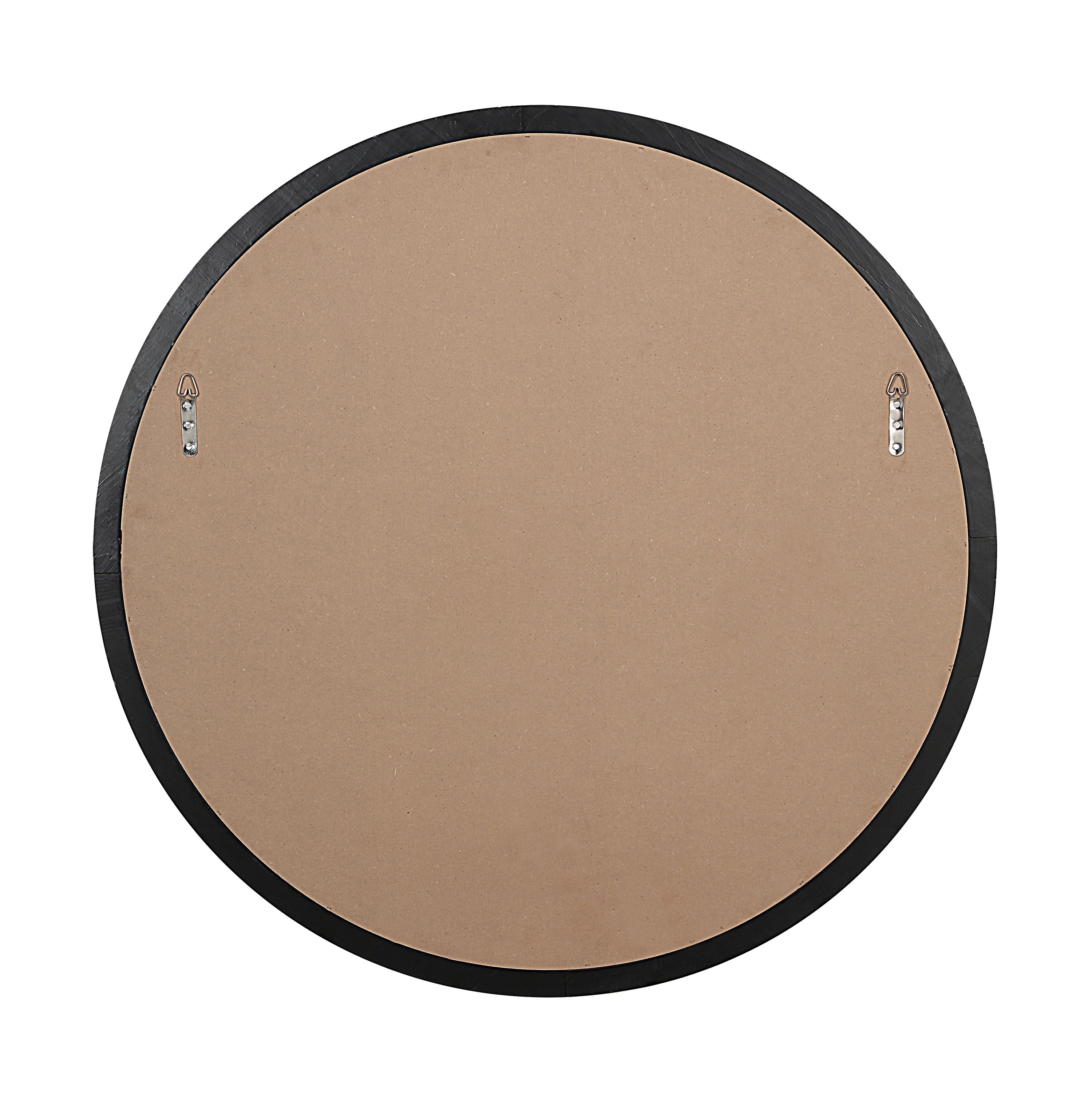 Olica 40" H x 40" W Wall Mirror, Black-Mirror-DECOROLALA