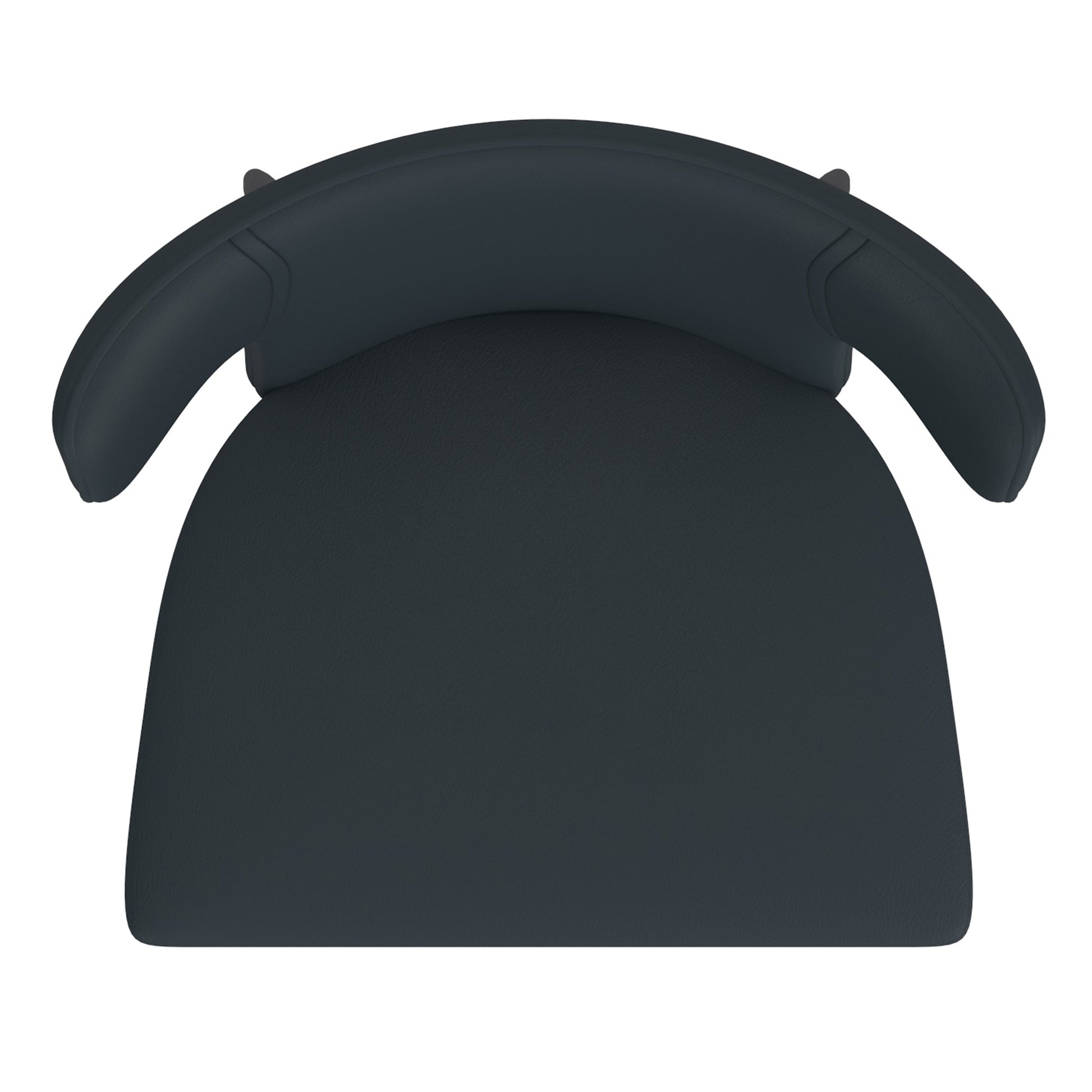 Olis Modern Wingback Side Chair - Black Faux Leather-DECOROLALA