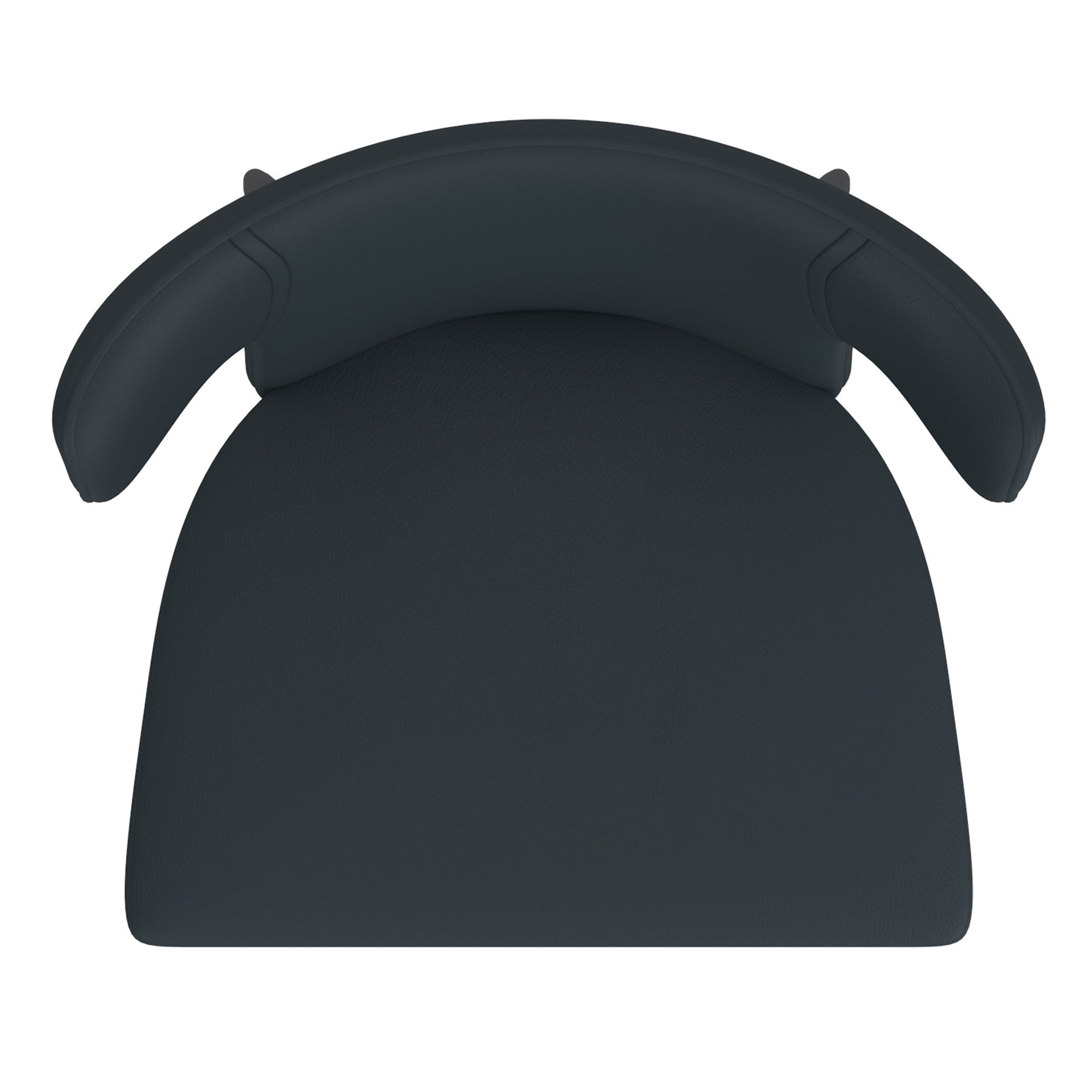 Olis Modern Wingback Side Chair - Black Faux Leather-DECOROLALA