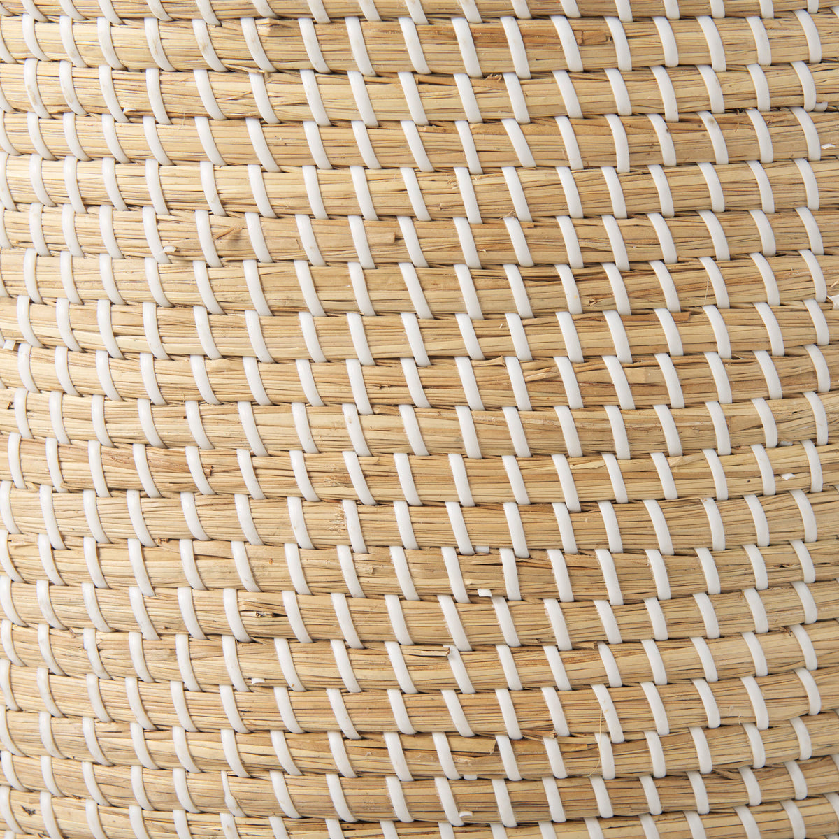 Olivia 15.7L x 15.7W x 17.3H Set of 3 Beige Seagrass Basket W/Lid and Handles-Decorative Baskets-DECOROLALA