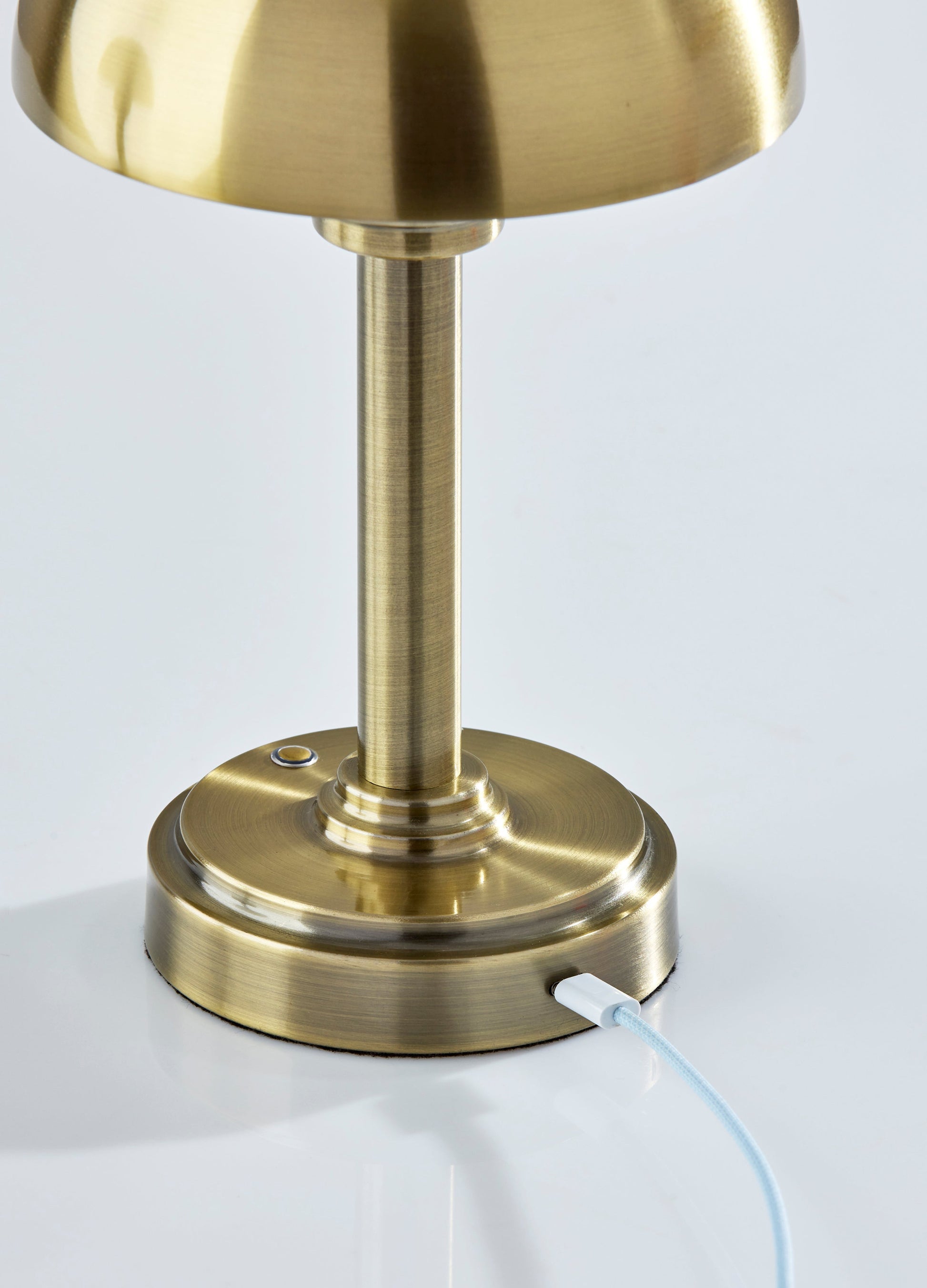 Ollie LED Cordless Table Lamp- Antique Brass-Lighting-DECOROLALA