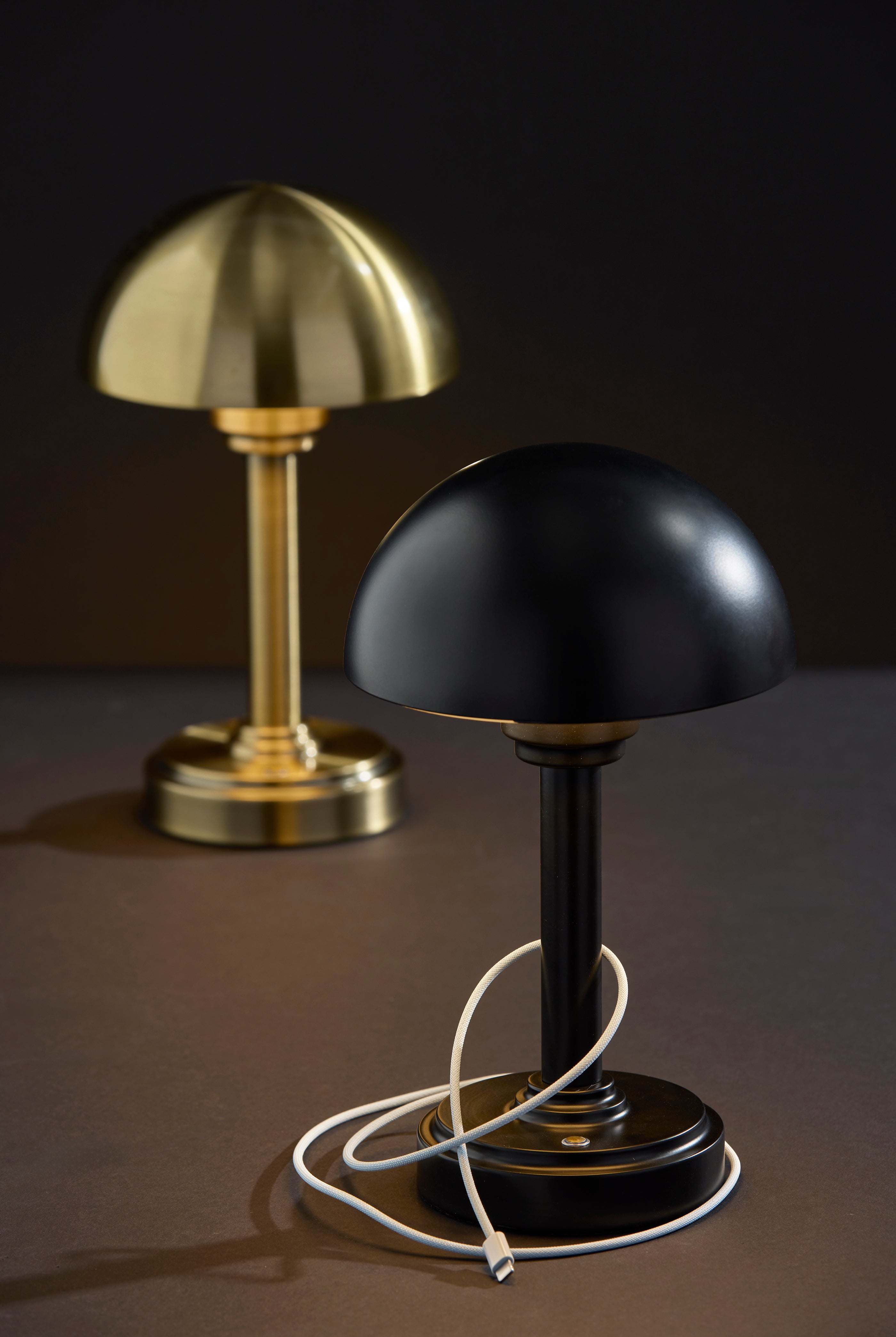 Ollie LED Cordless Table Lamp- Black-Lighting-DECOROLALA