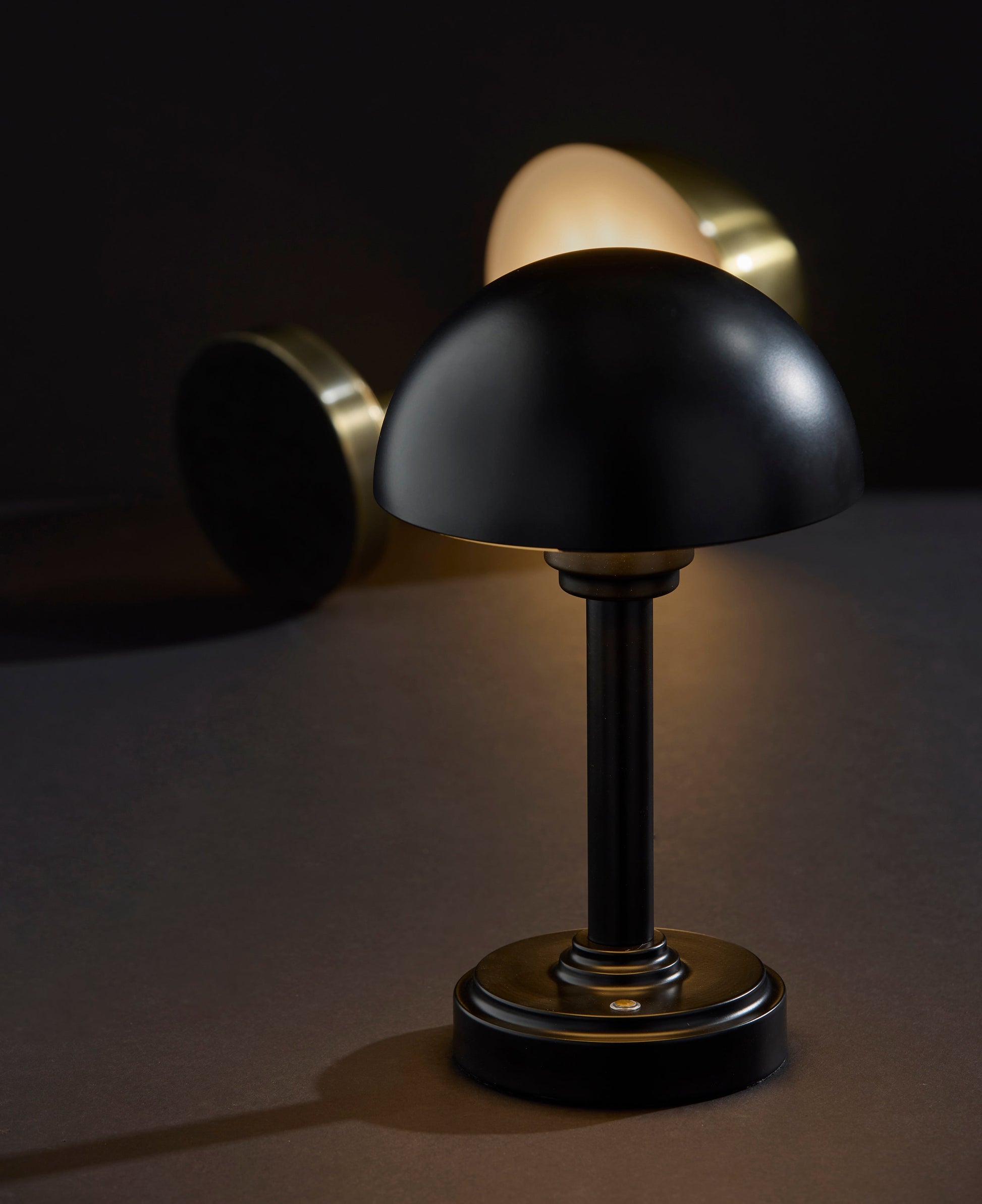 Ollie LED Cordless Table Lamp- Black-Lighting-DECOROLALA