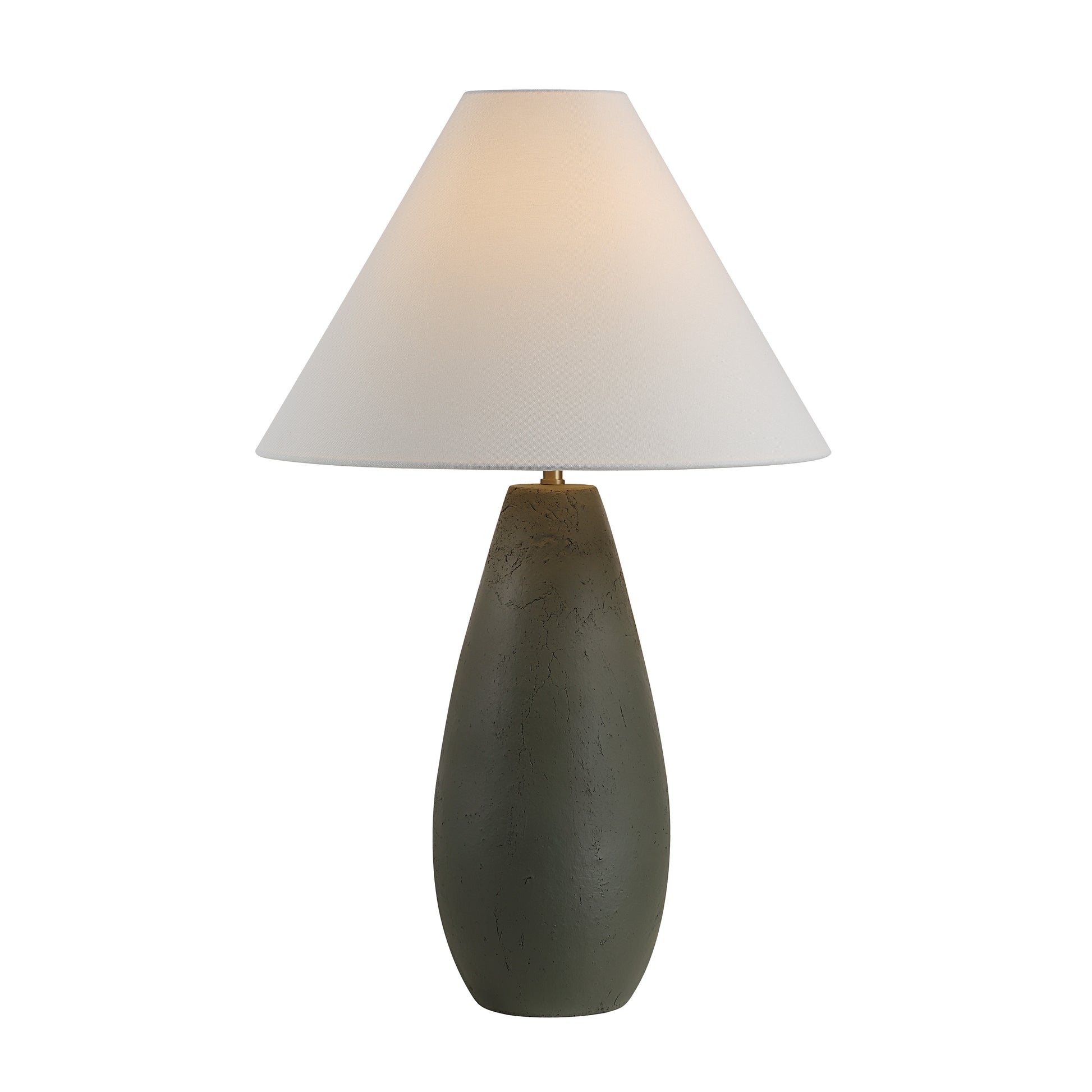 Olso 28.75" Ceramic Table Lamp, Dark Olive-Table Lamp-DECOROLALA