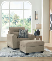 Olten Living Room Set - Mocha-Stationary Chair & Ottoman-DECOROLALA