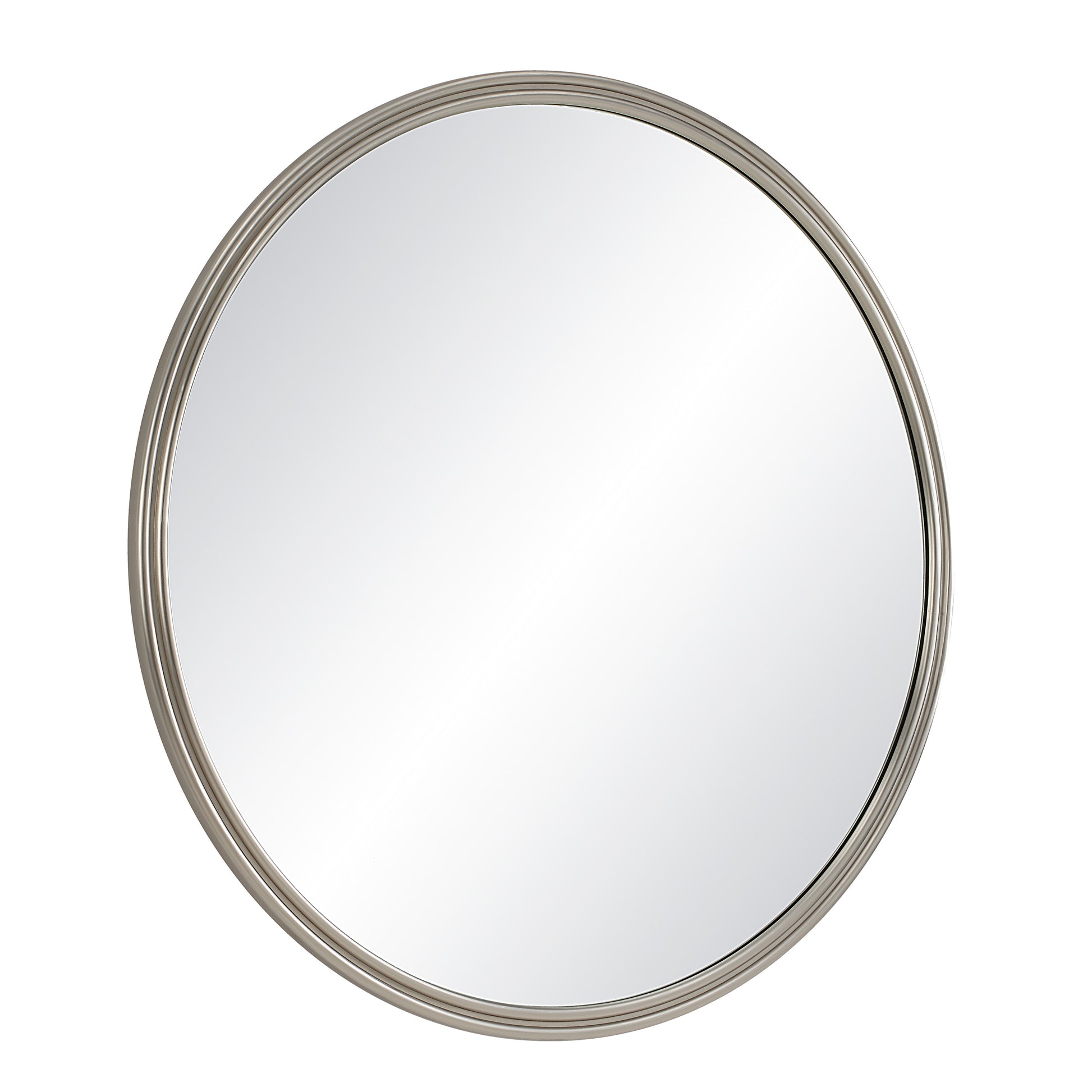 Oltimo 40" Tall Round Wall Mirror, Grey-Mirror-DECOROLALA