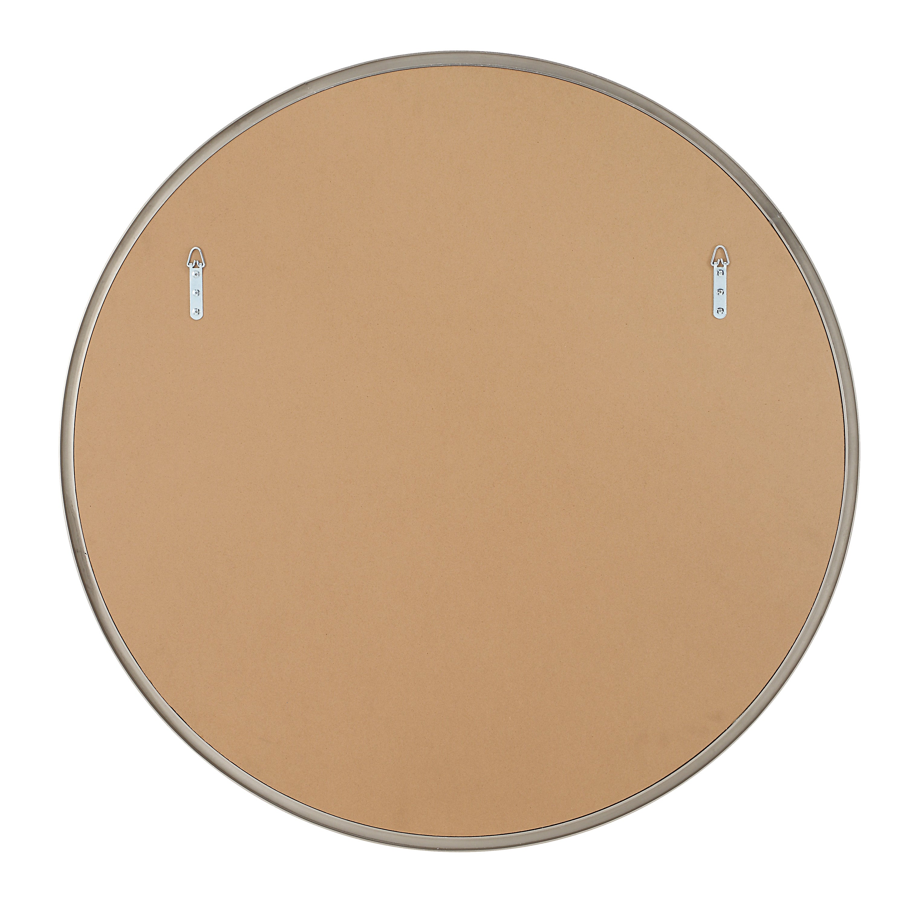 Oltimo 40" Tall Round Wall Mirror, Grey-Mirror-DECOROLALA