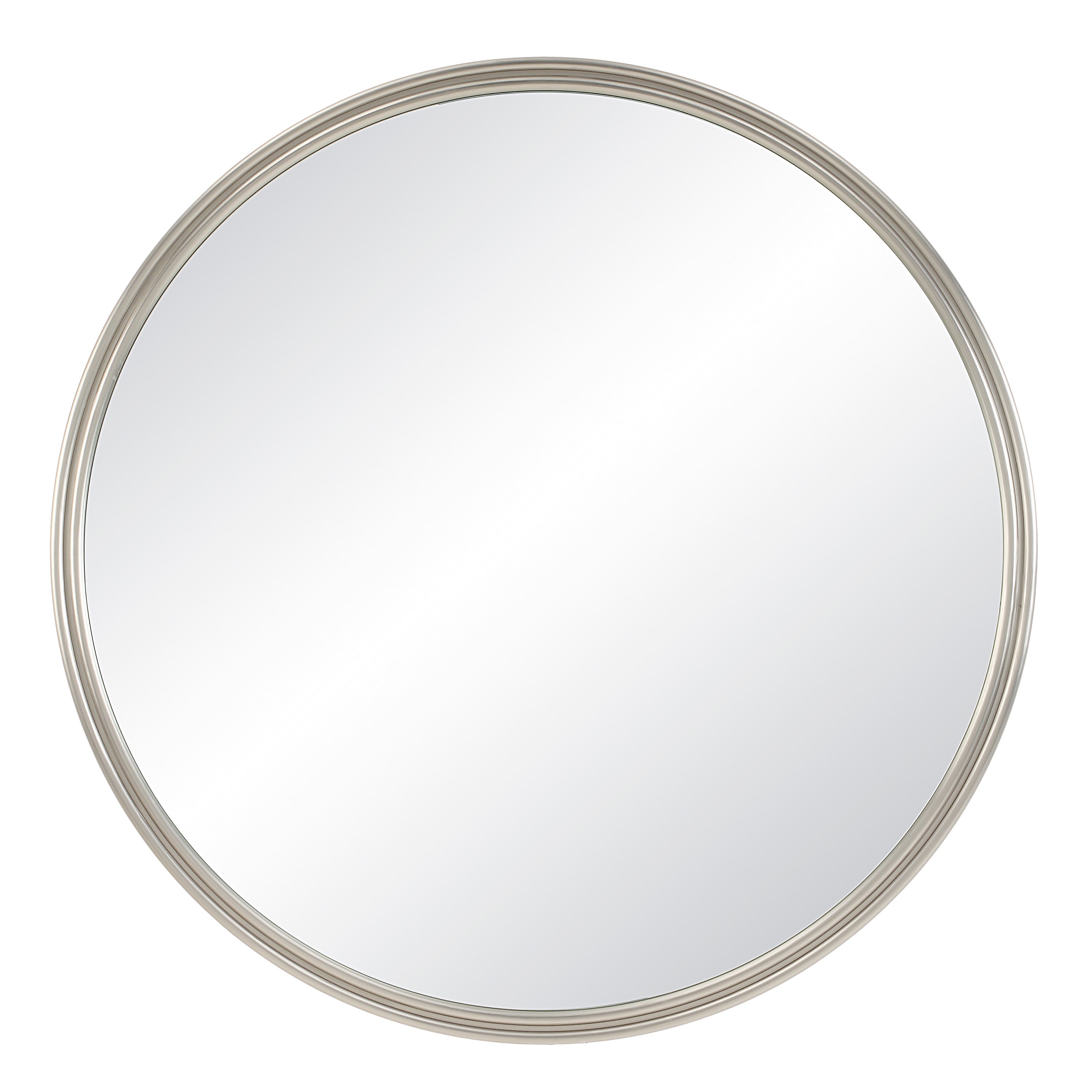 Oltimo 40" Tall Round Wall Mirror, Grey-Mirror-DECOROLALA