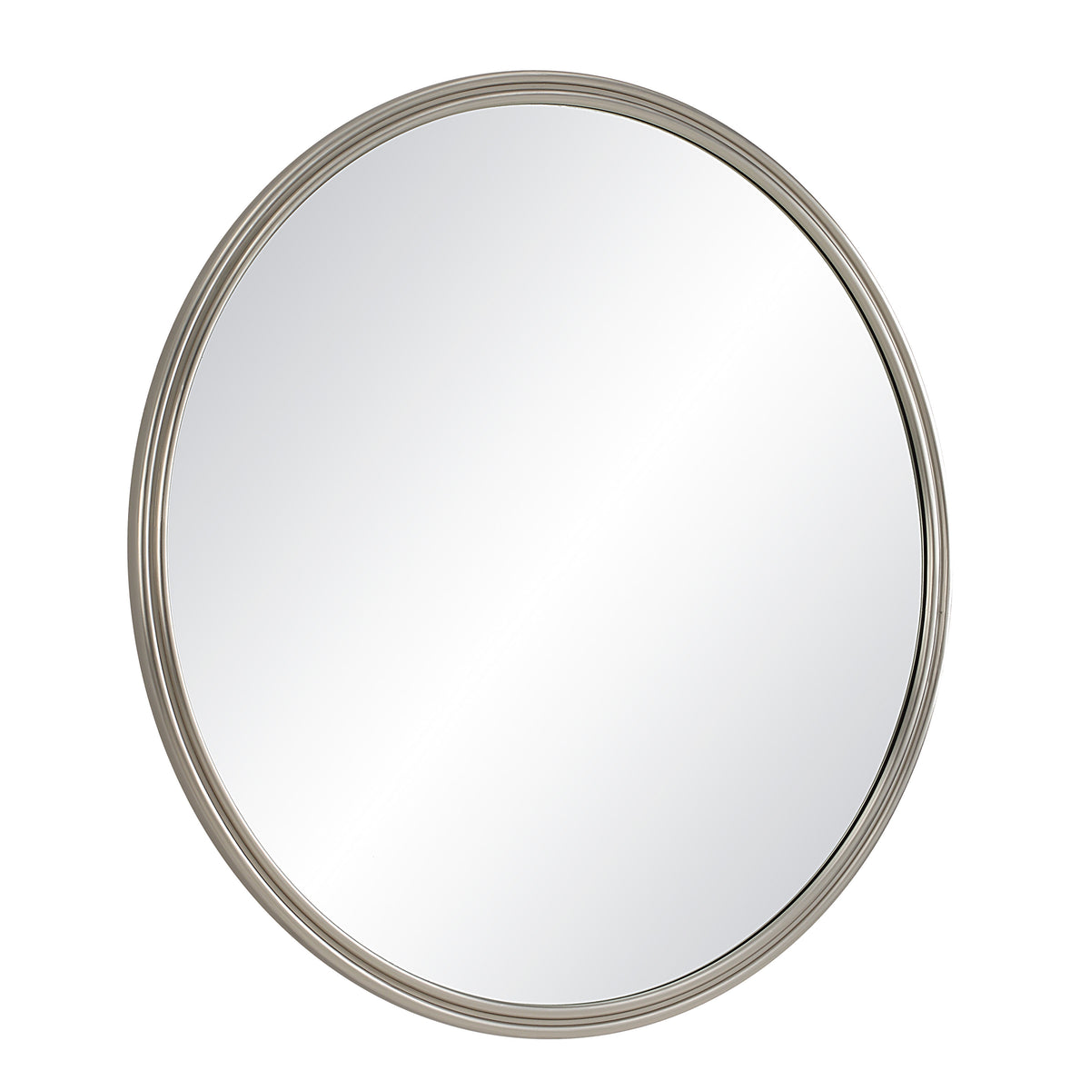 Oltimo 40" Tall Round Wall Mirror, Grey-Mirrors-DECOROLALA