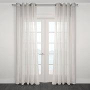 Olympia Semi Sheer Diamond Pattern Grommet Curtain 80"x 95"-Curtains-DECOROLALA