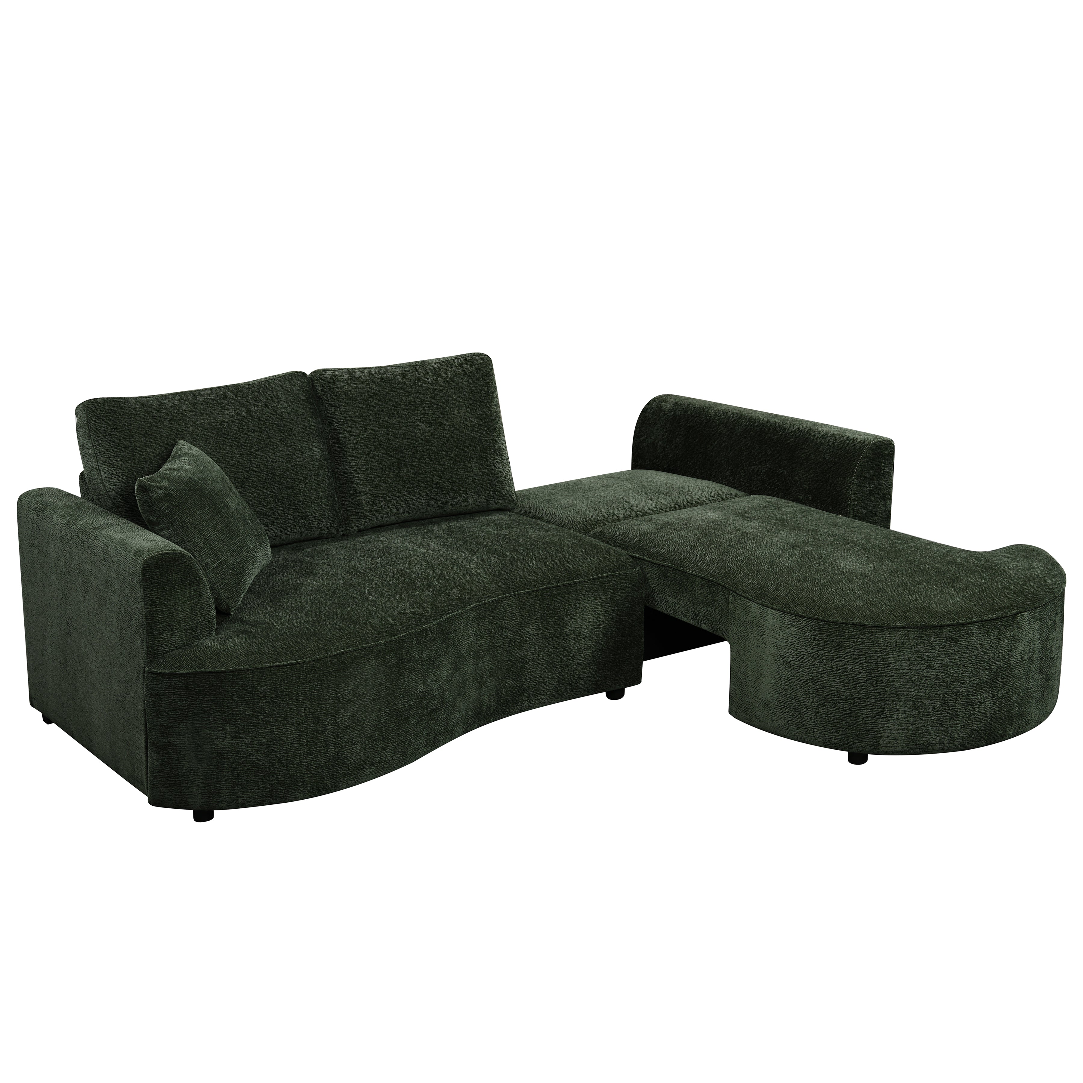 Ondo 98 in. Sleeper Sectional with Storage Chaise-Furniture > Sofas-DECOROLALA