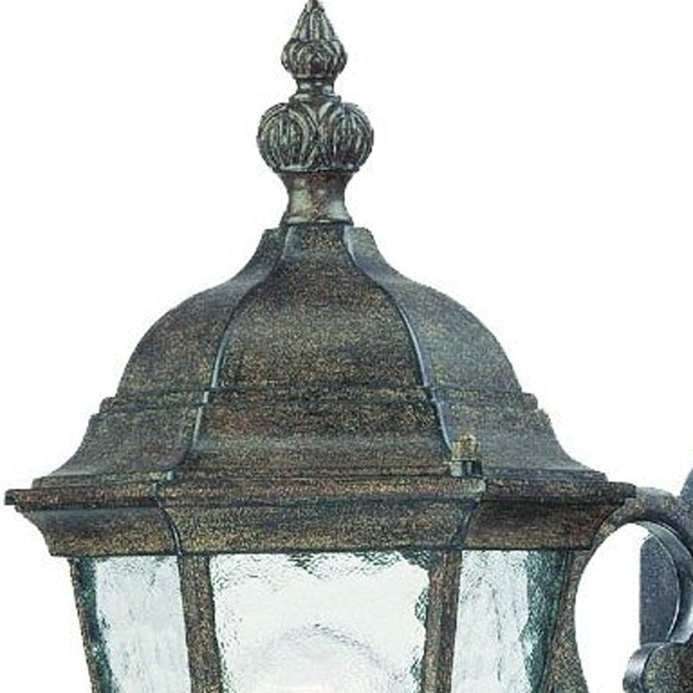One Light Antique Black Carousel Lantern Wall Light-Outdoor Lighting-DECOROLALA