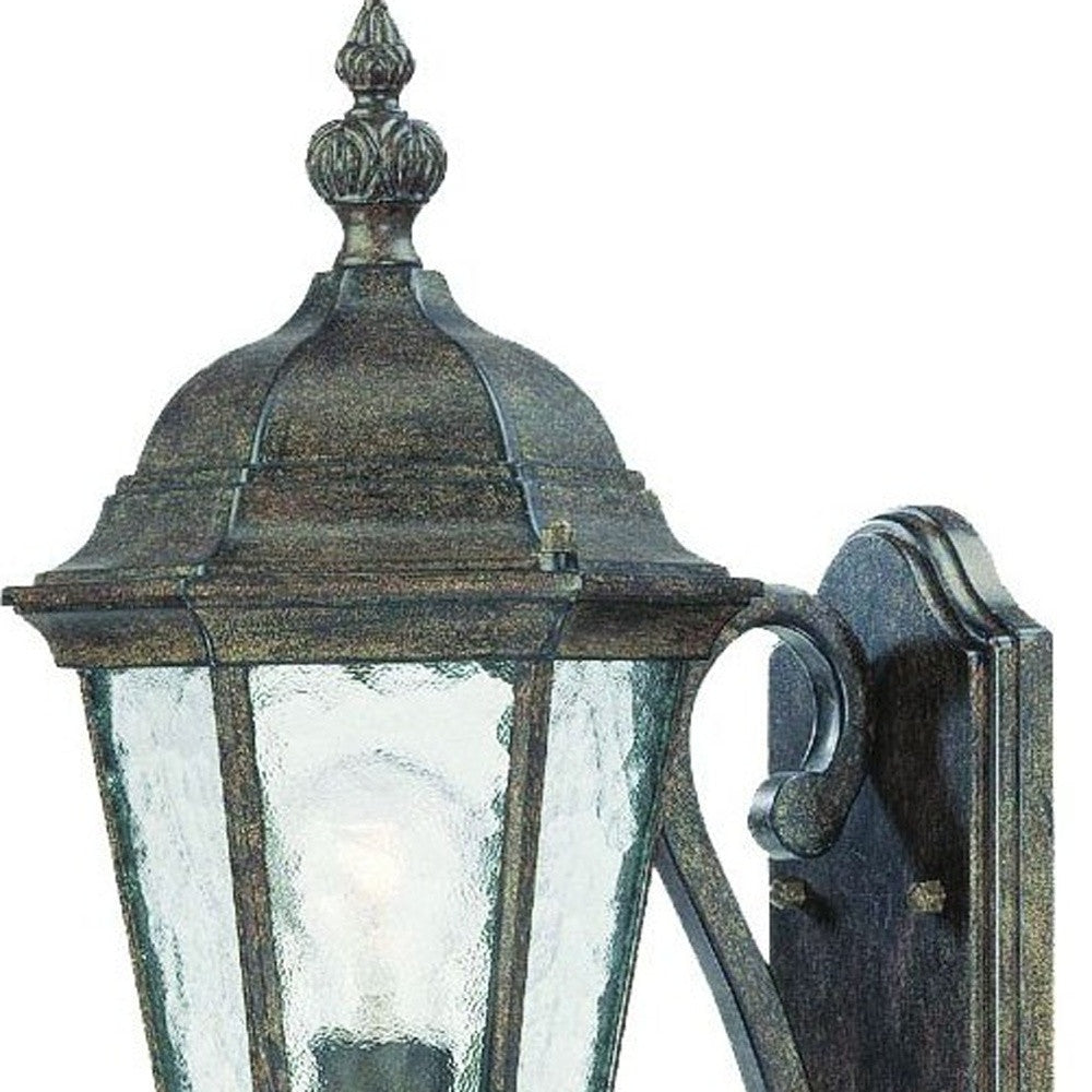 One Light Antique Black Carousel Lantern Wall Light-Outdoor Lighting-DECOROLALA