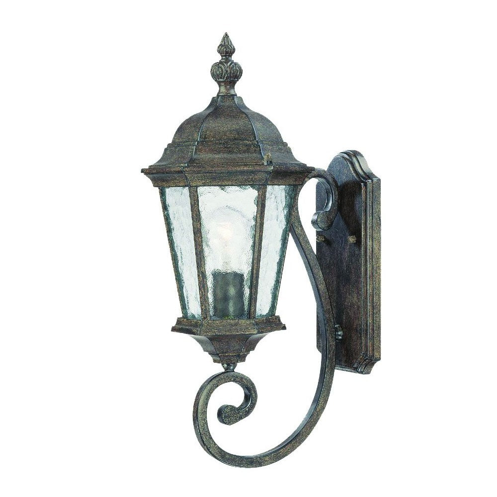 One Light Antique Black Carousel Lantern Wall Light-Outdoor Lighting-DECOROLALA