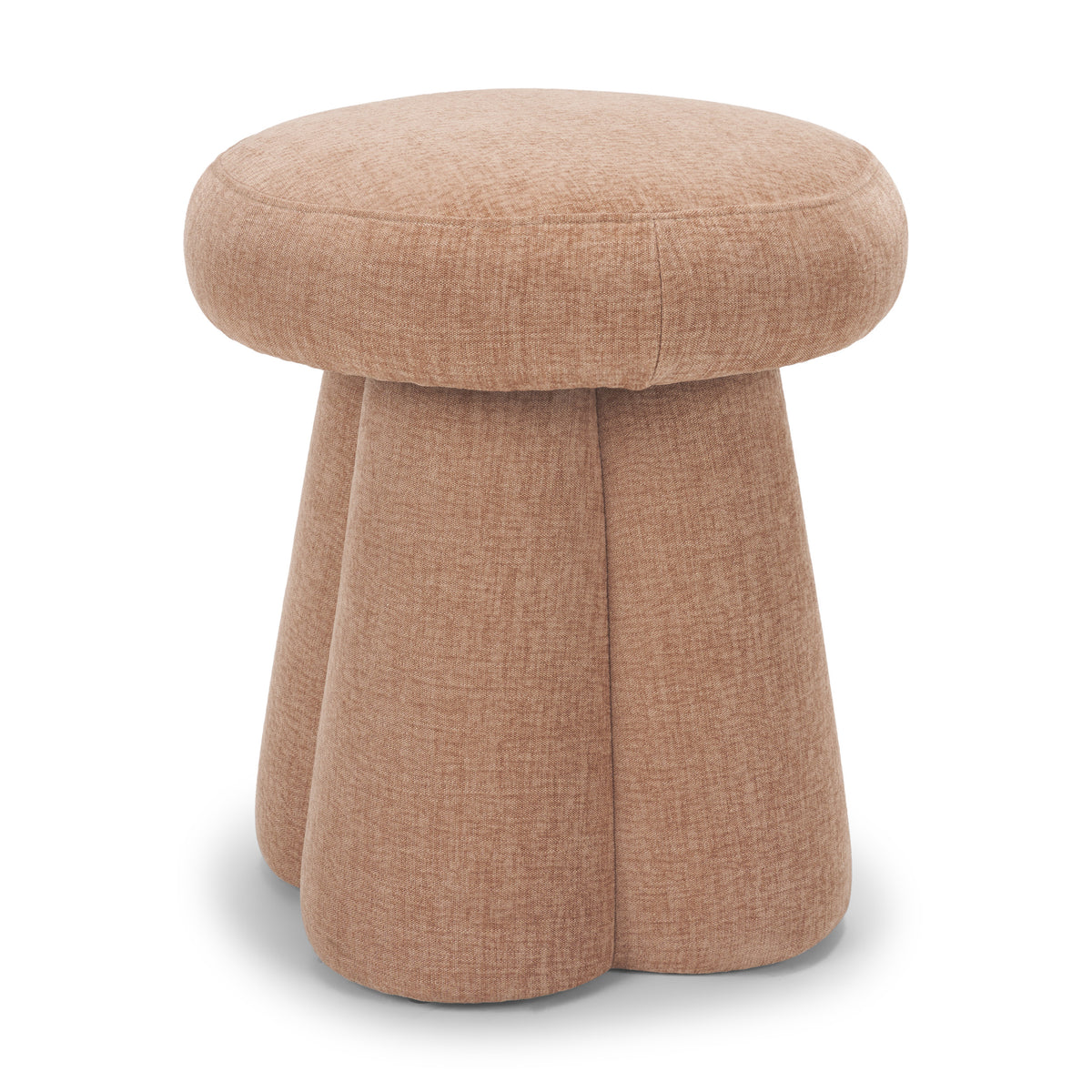 Oona Upholstered Ottoman | Sienna Fabric | 3 Legs-Stools & Ottomans-DECOROLALA