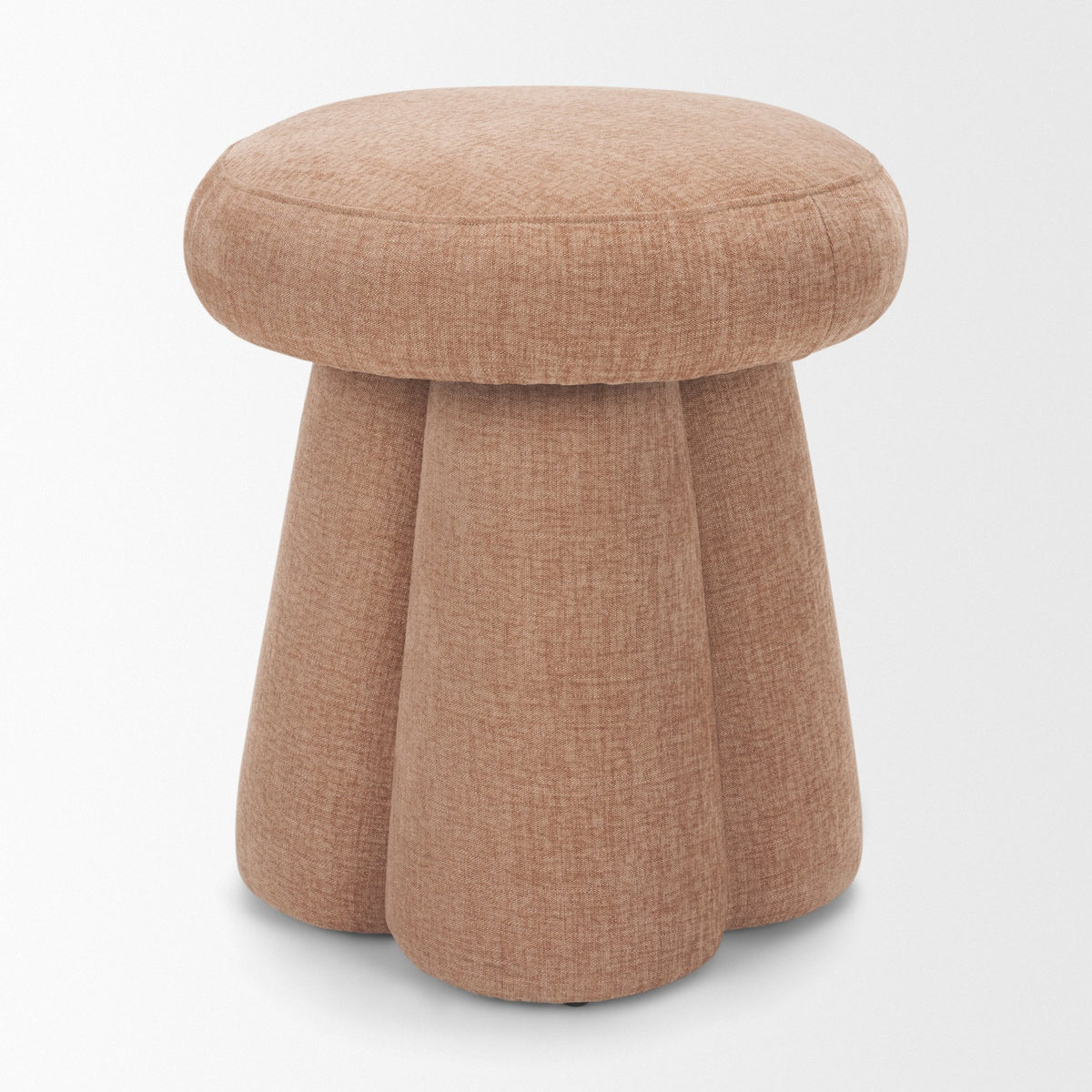 Oona Upholstered Ottoman | Sienna Fabric | 3 Legs-Stools & Ottomans-DECOROLALA