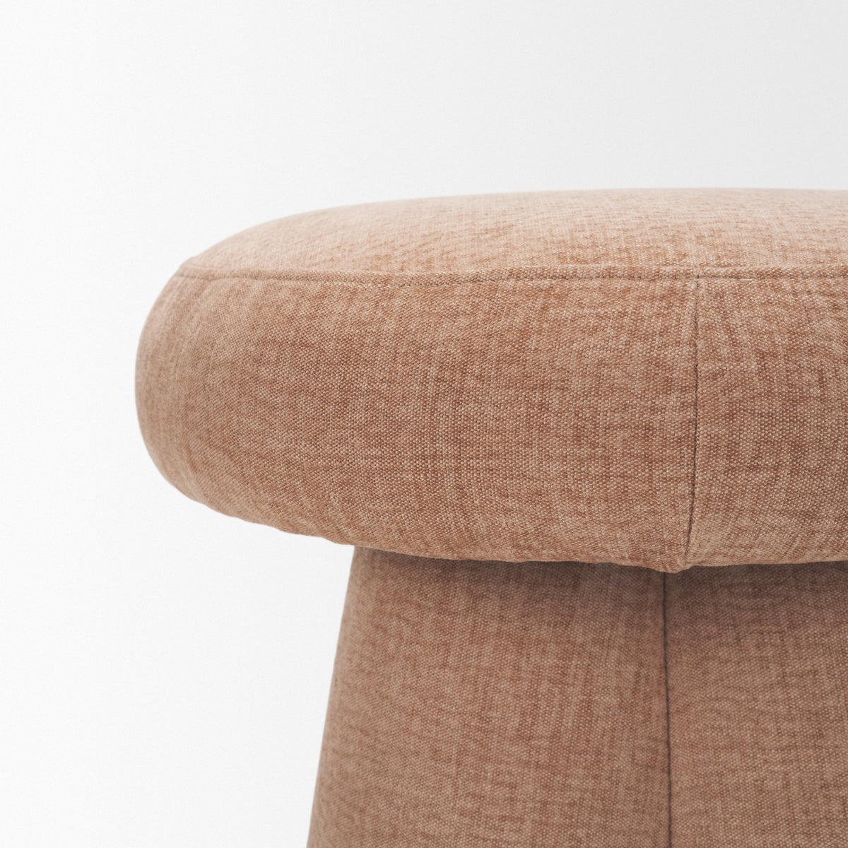 Oona Upholstered Ottoman | Sienna Fabric | 3 Legs-Stools & Ottomans-DECOROLALA