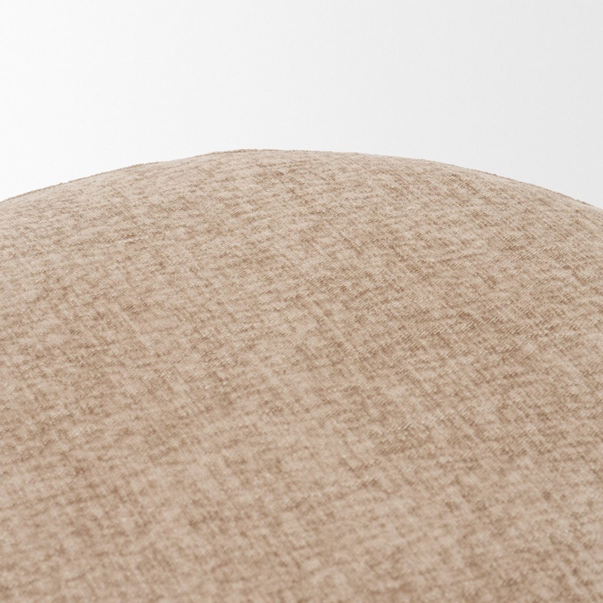 Oona Upholstered Ottoman | Stonewashed Latte Fabric | 3 Legs-Stools & Ottomans-DECOROLALA
