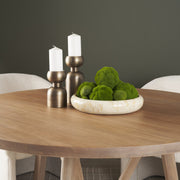 Ophelia Cream and Beige Glazed Terracotta Decorative Bowl-Bowls-DECOROLALA