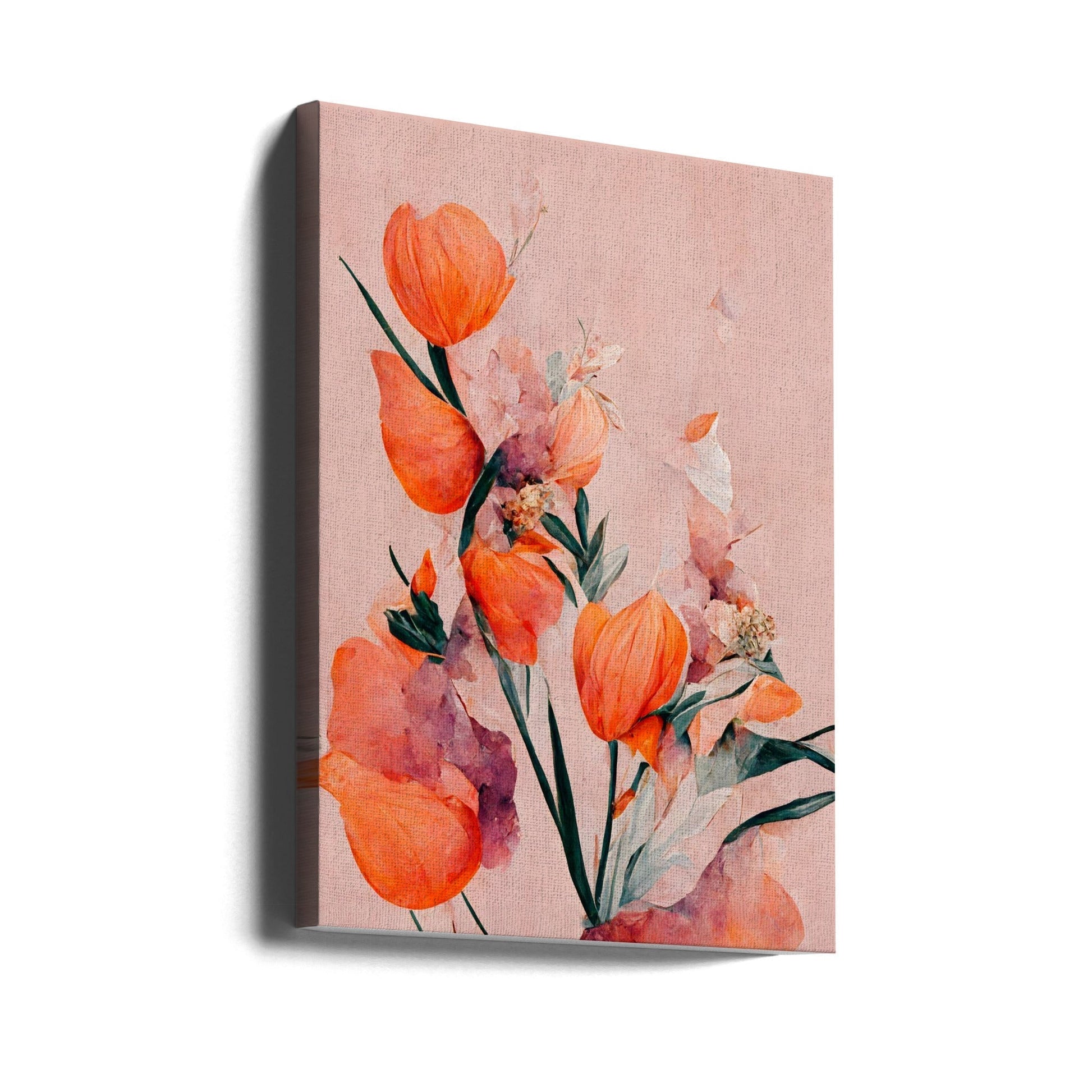 Orange Tulips-Canvas Print-DECOROLALA