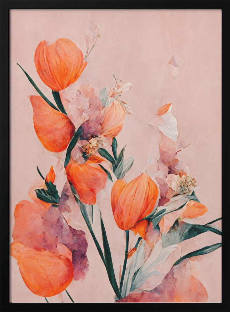 Orange Tulips Wall Art by Treechild-Canvas Print-DECOROLALA