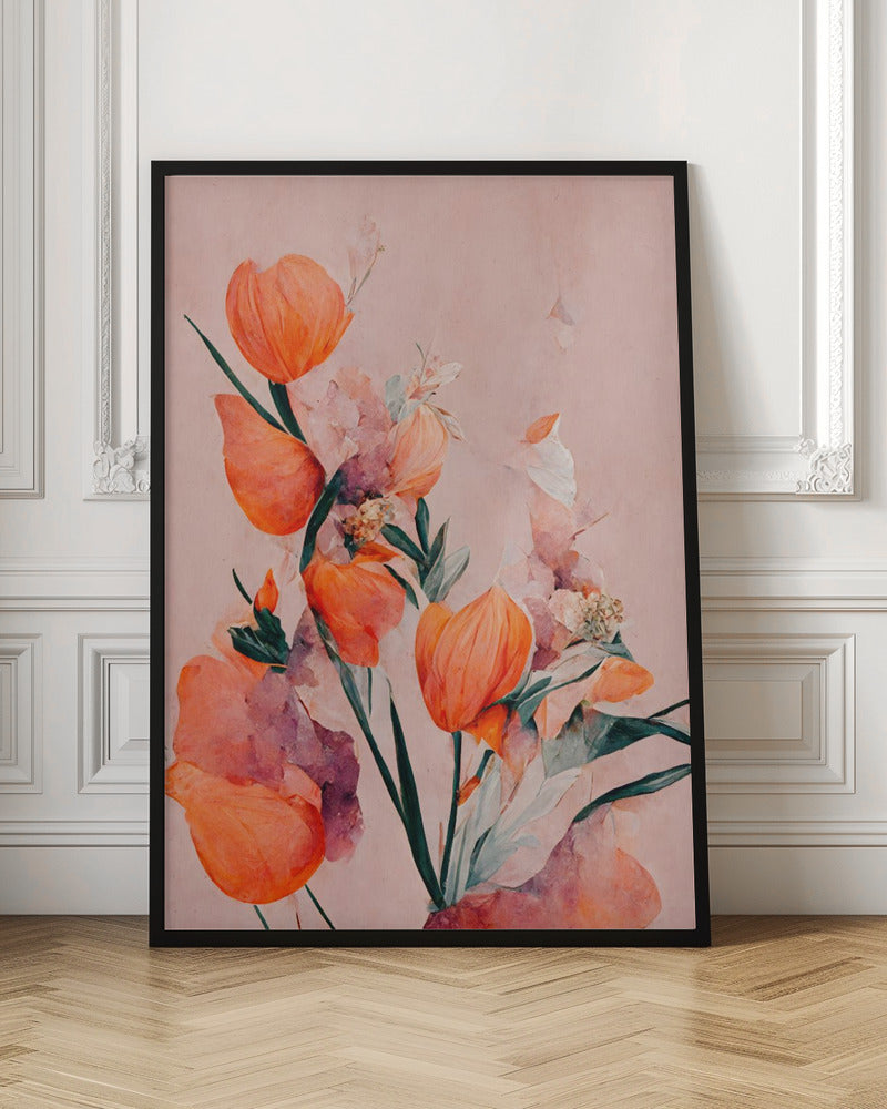 Orange Tulips Wall Art by Treechild-Canvas Print-DECOROLALA
