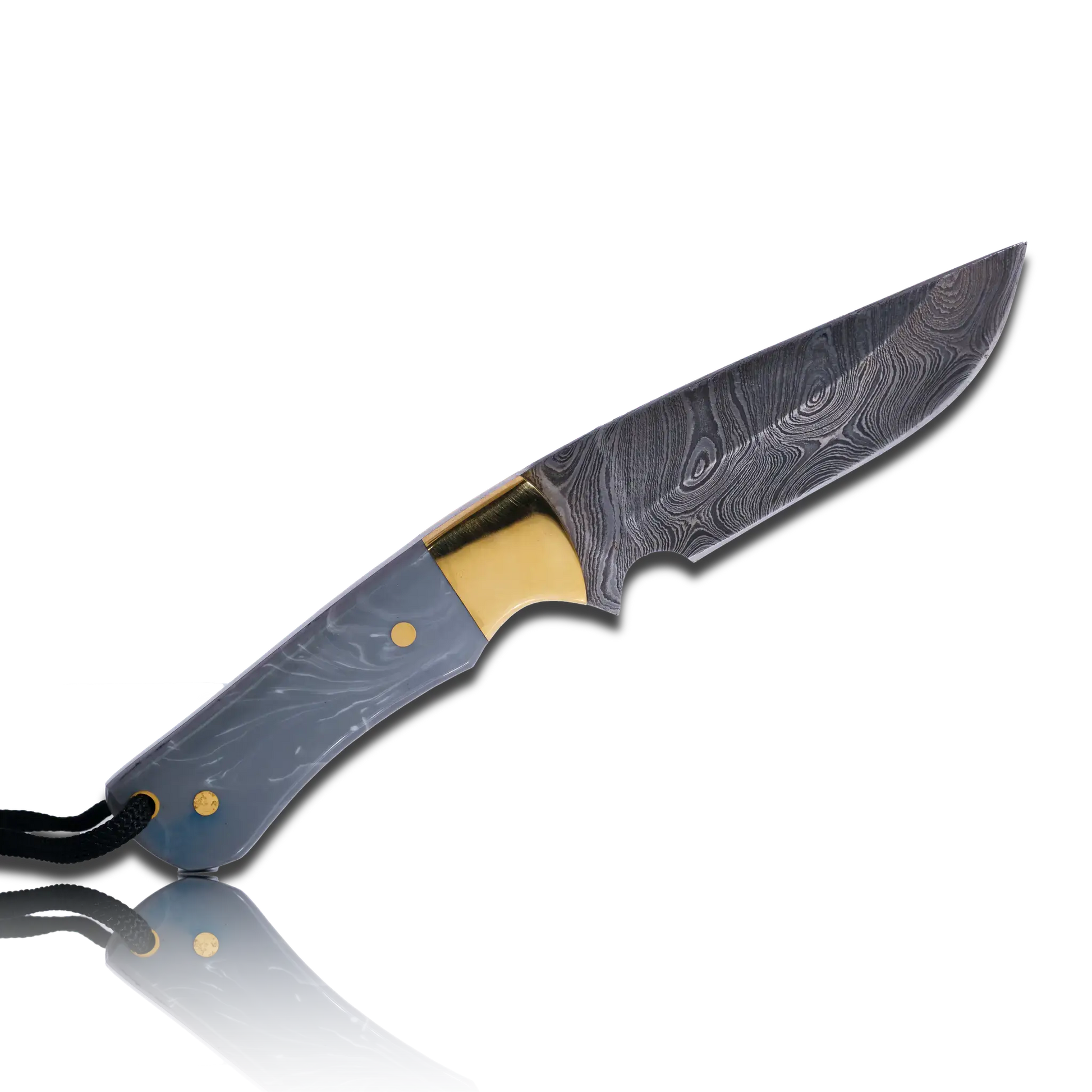 Original Kaito Damascus Steel Skinner Knife 4 inch blade with Premium Leather Sheath-Skinner Knife-DECOROLALA