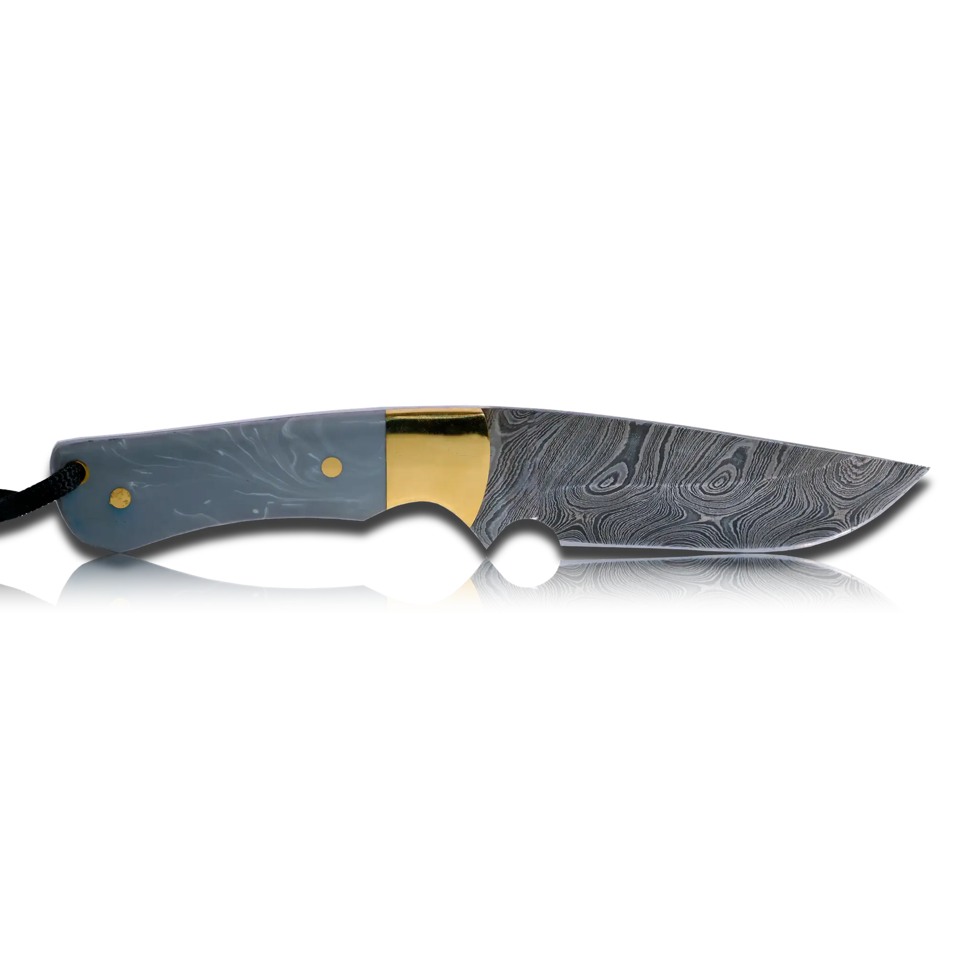 Original Kaito Damascus Steel Skinner Knife 4 inch blade with Premium Leather Sheath-Skinner Knife-DECOROLALA