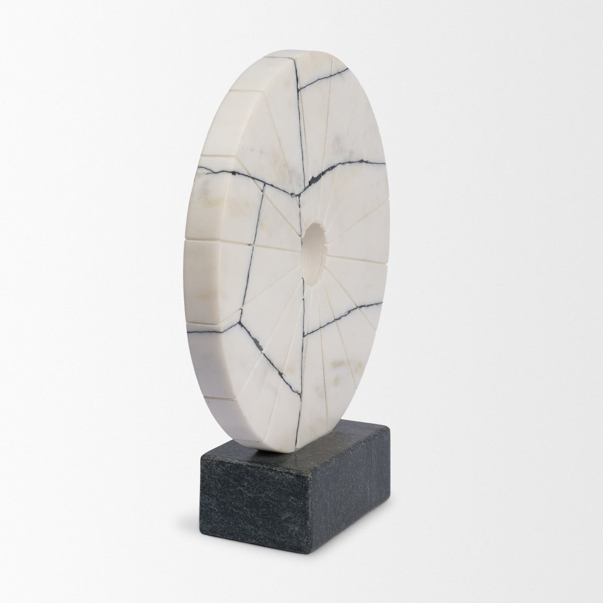 Orin Marble Round Disc Decorative Object-Decorative Objects-DECOROLALA