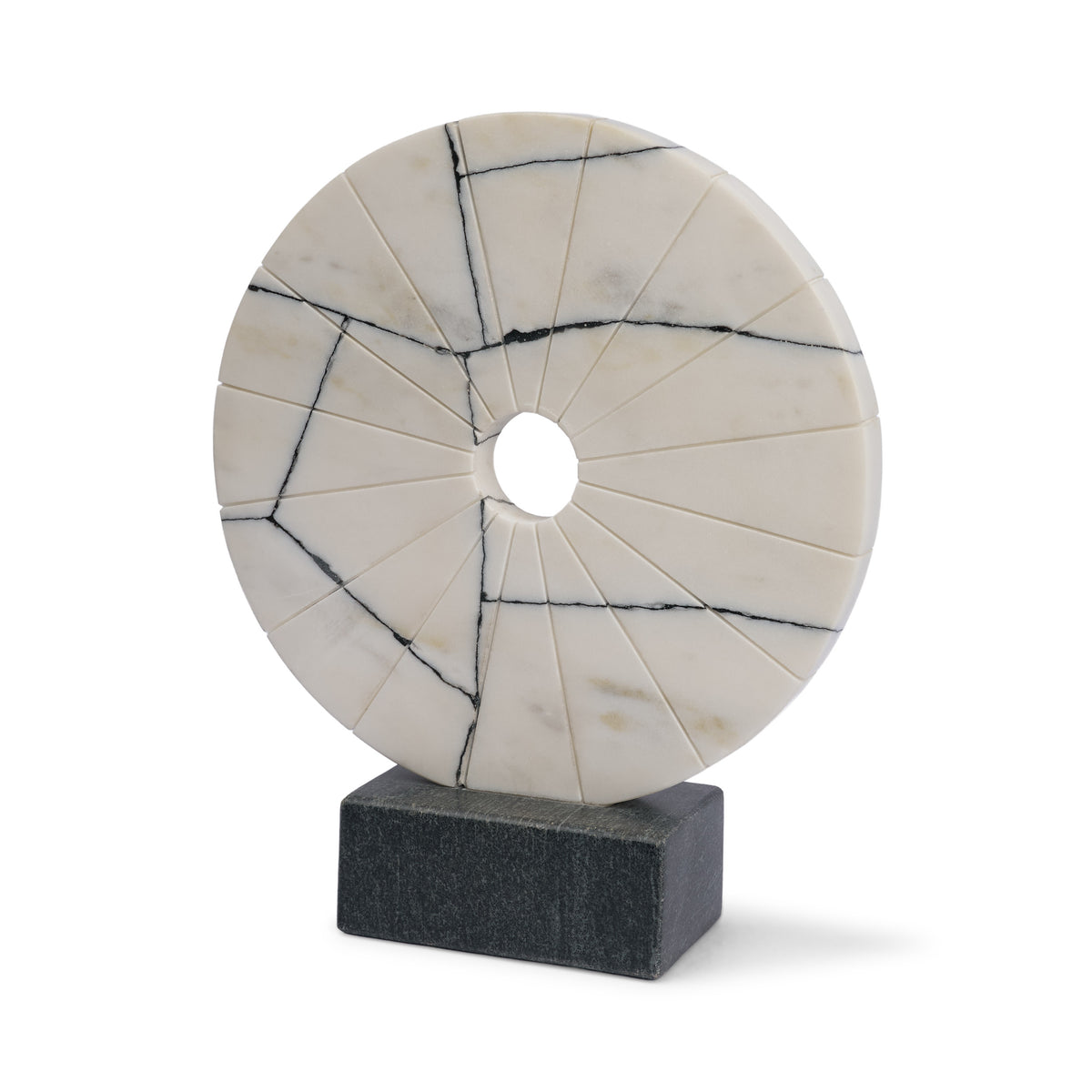 Orin Marble Round Disc Decorative Object-Decorative Objects-DECOROLALA