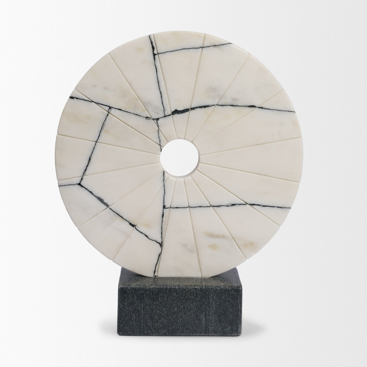 Orin Marble Round Disc Decorative Object-Objects-DECOROLALA