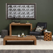 Oris Black Metal/Wood Open Frame Table Clock-Table Clocks-DECOROLALA