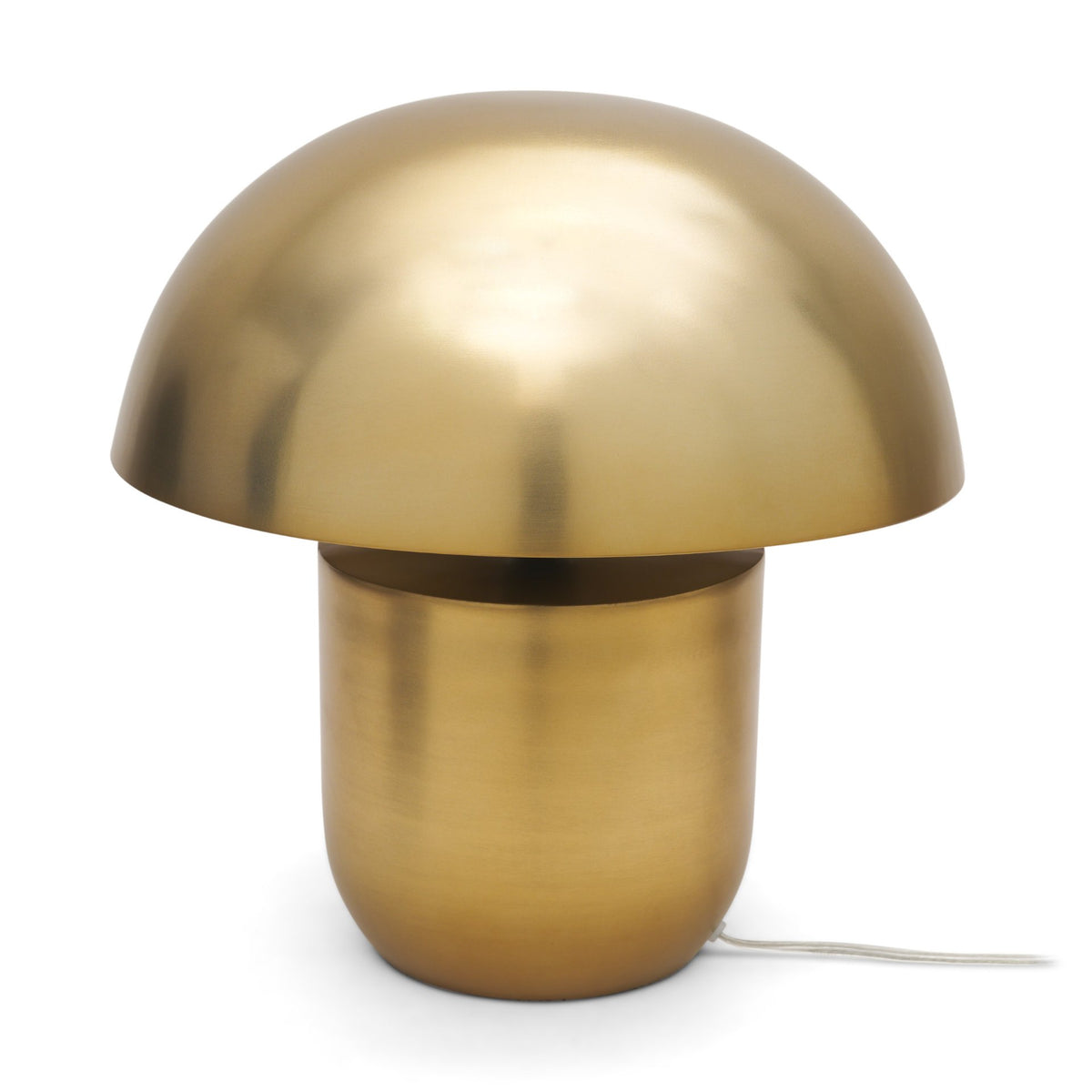 Orlo 15.4" Gold Metal Mushroom Table Lamp-Table Lamps-DECOROLALA