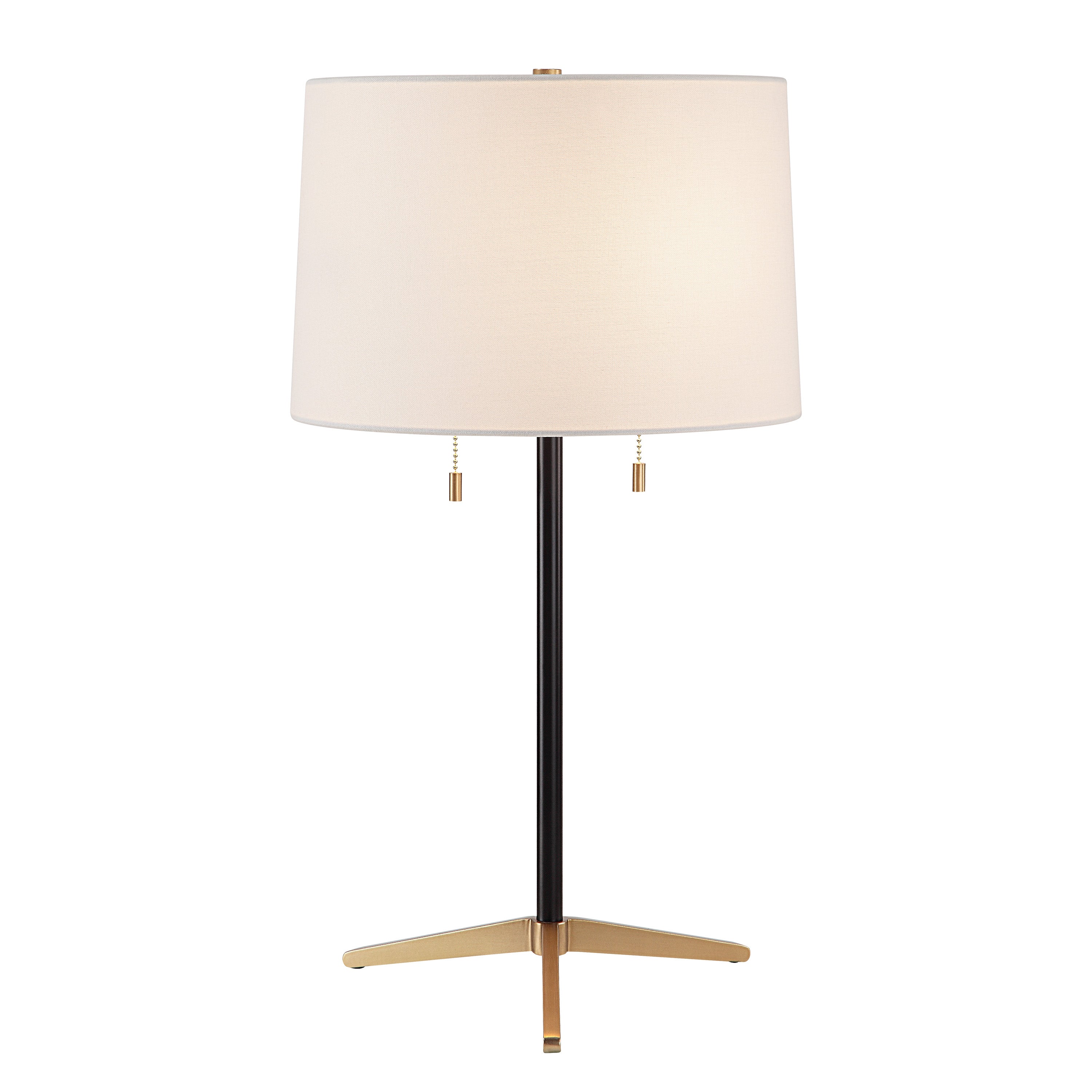 Orono 25" Matte Black Table Lamp with Linen Shade (2-Pack)-Table Lamp- Set of two-DECOROLALA