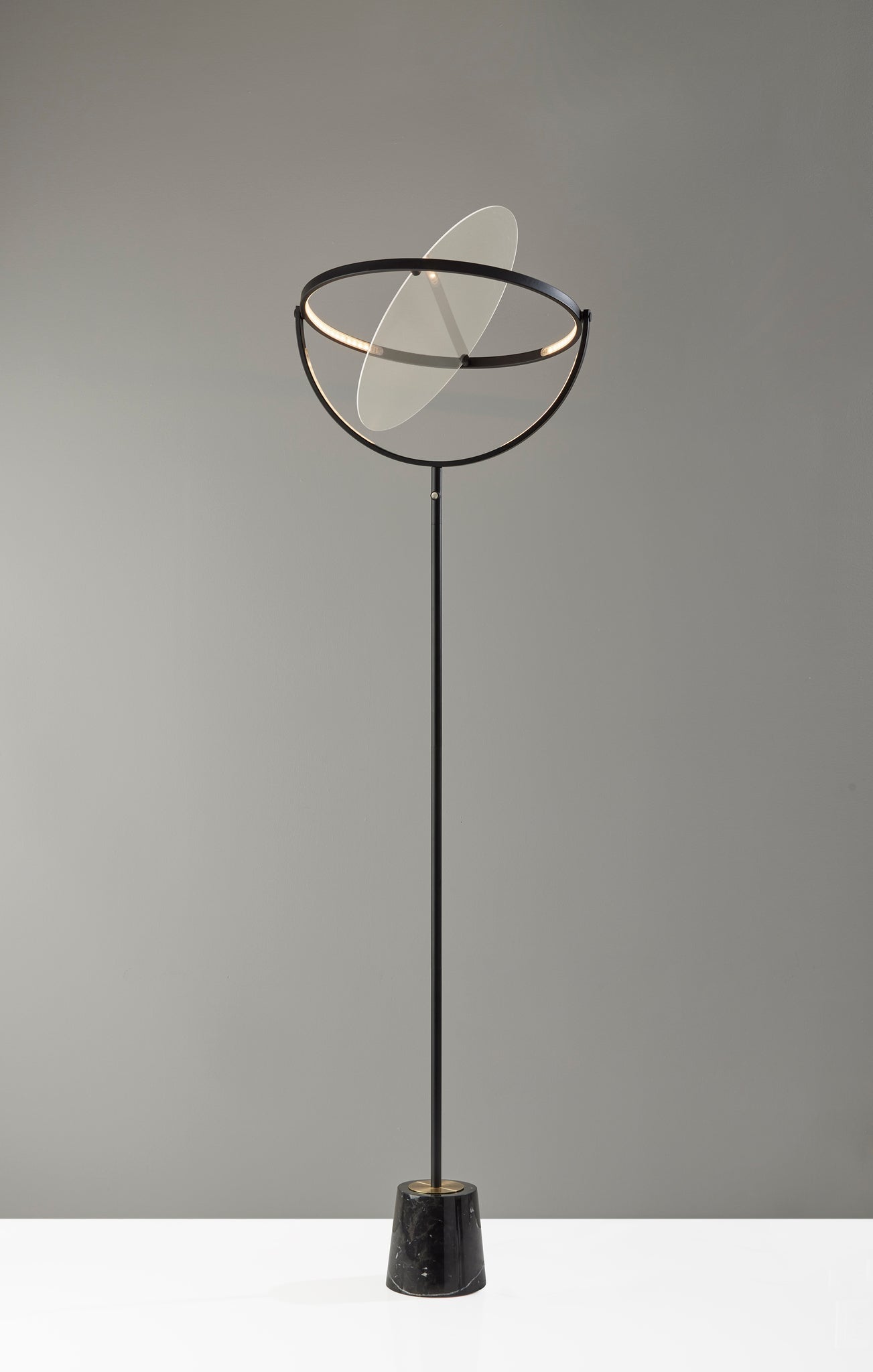 Orsa LED Floor Lamp - Black Marble Base 77.5"-Lighting-DECOROLALA
