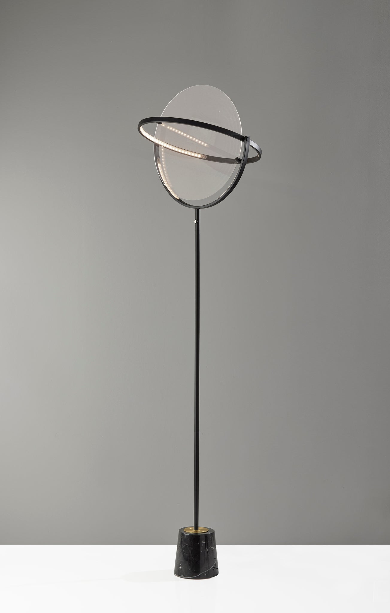 Orsa LED Floor Lamp - Black Marble Base 77.5"-Lighting-DECOROLALA