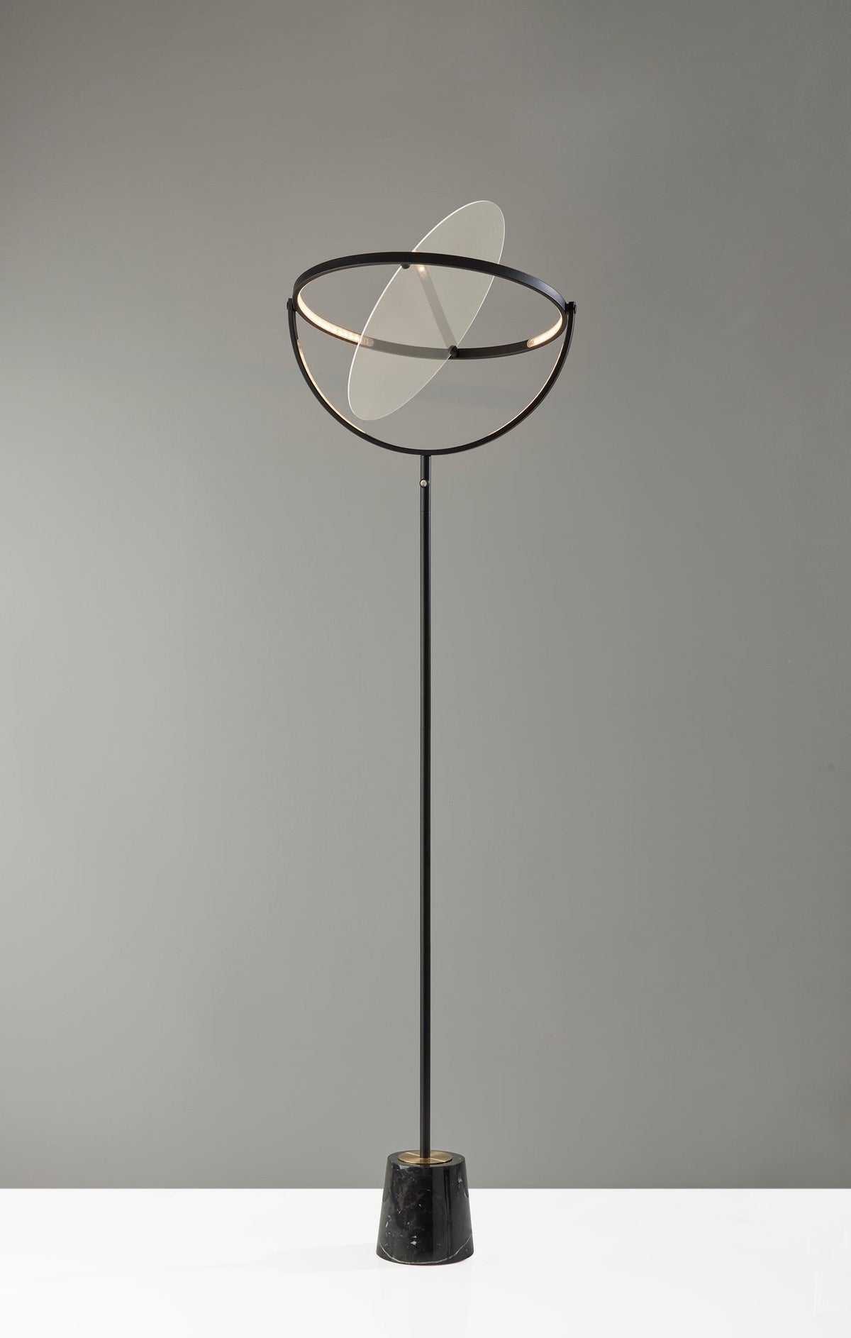 Orsa LED Floor Lamp - Black Marble Base 77.5"-Lighting-DECOROLALA