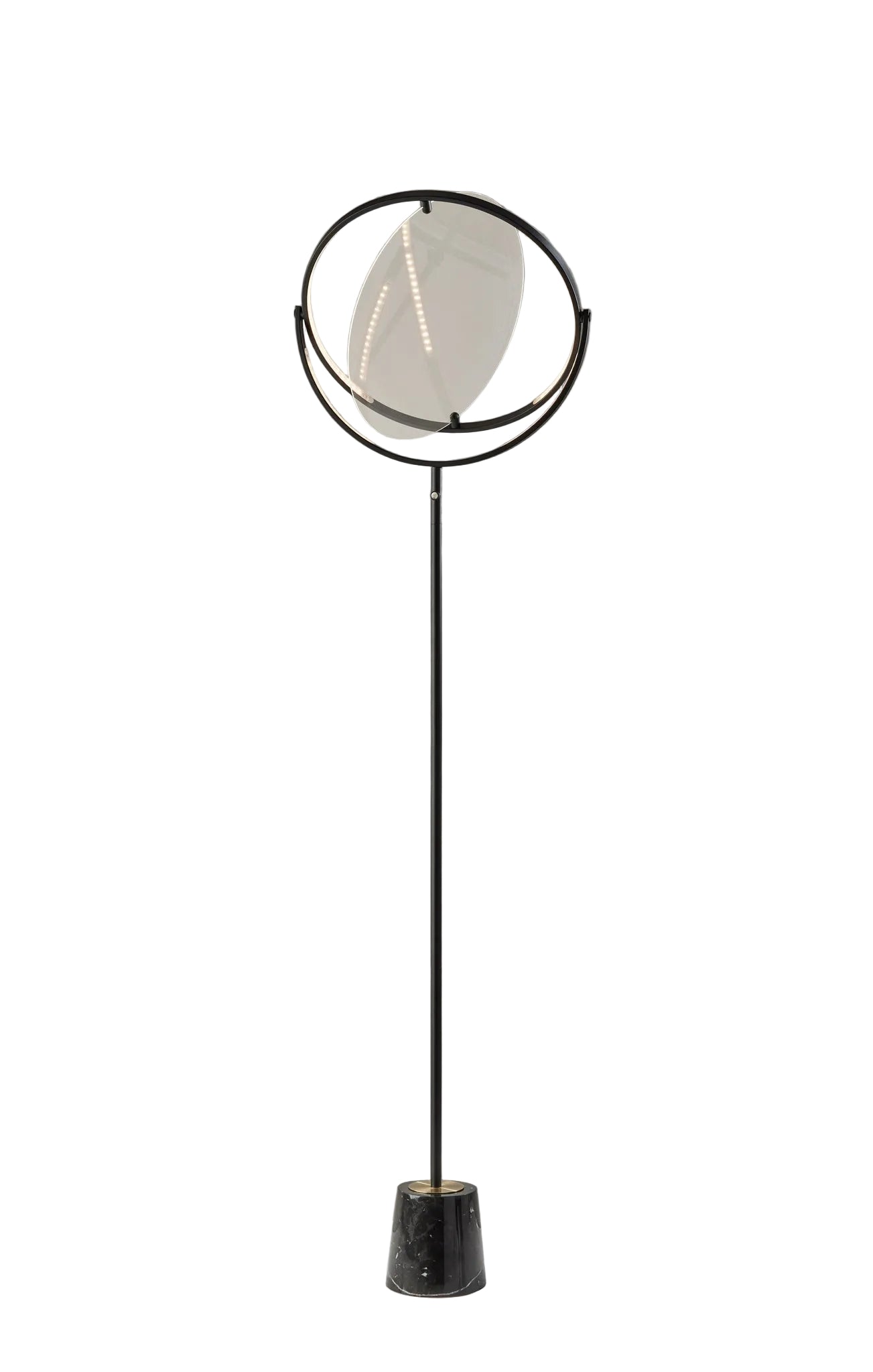 Orsa LED Floor Lamp - Black Marble Base 77.5"-Lighting-DECOROLALA