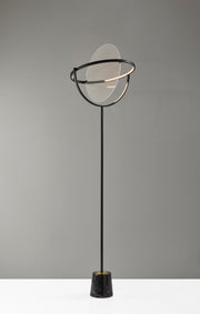 Orsa LED Floor Lamp - Black Marble Base 77.5"-Lighting-DECOROLALA