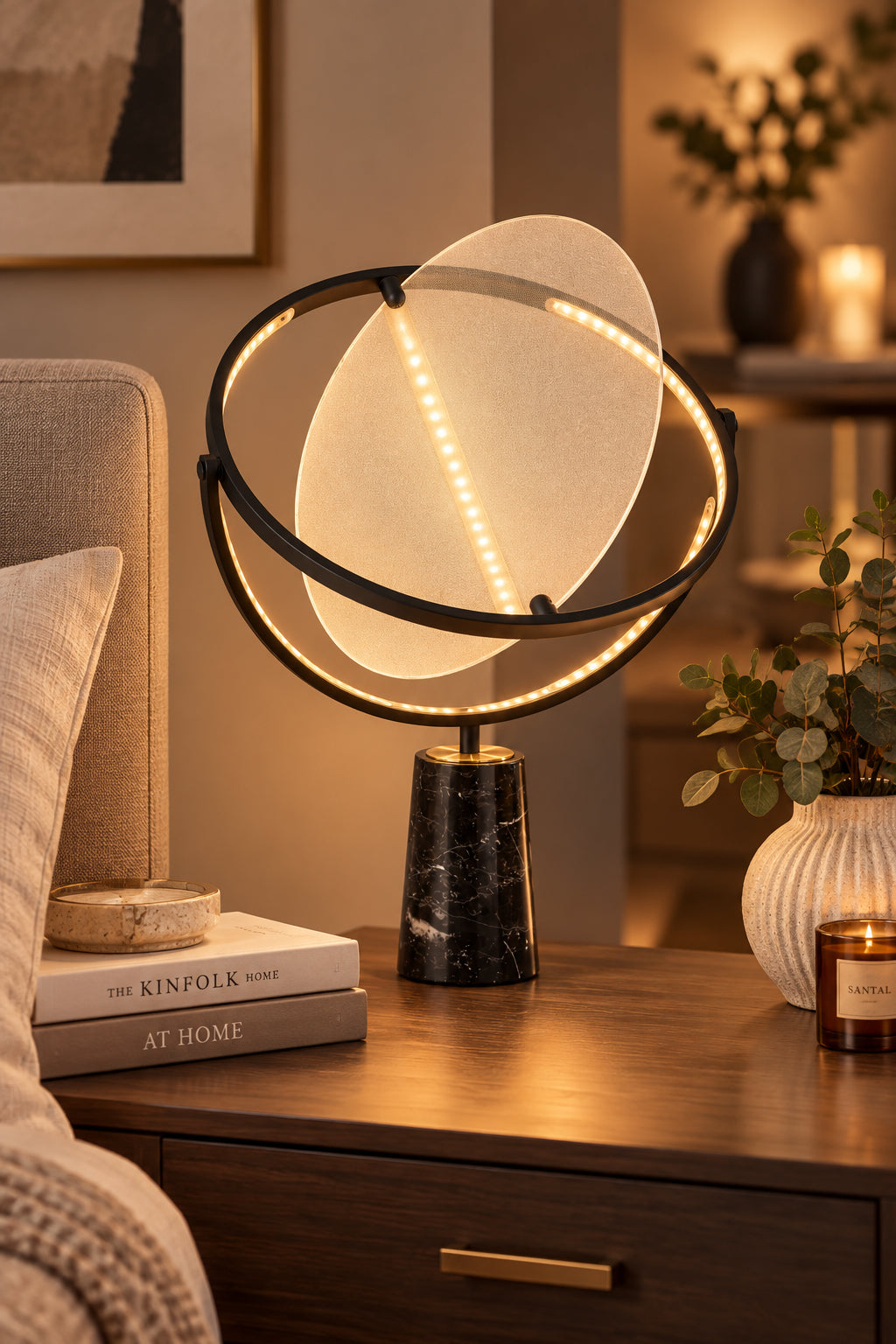 Orsa LED Table Lamp - Marble Base 24.75"-Lighting-DECOROLALA