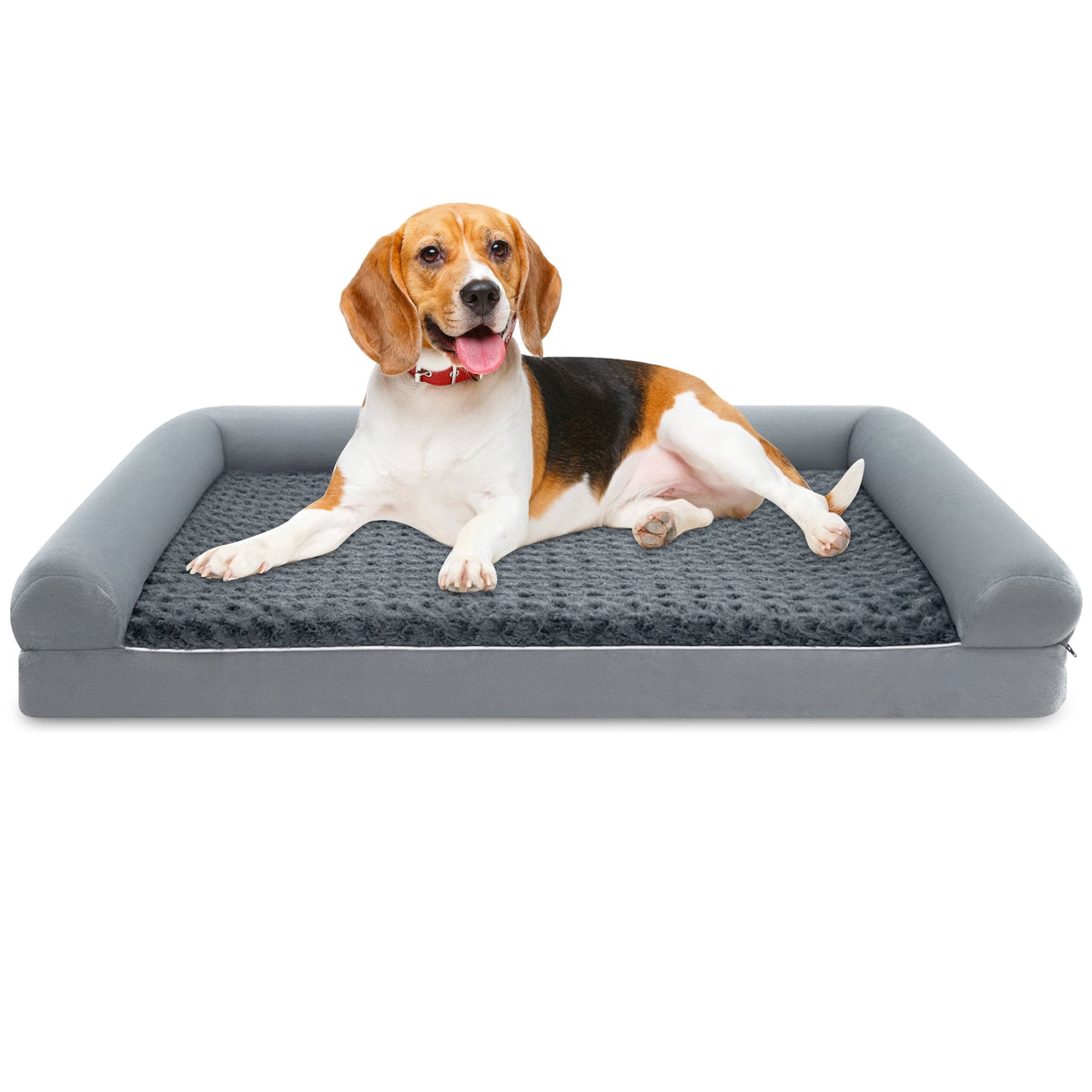 Orthopedic Foam Dog Bed Large Dog Sofa Couch with Removable Cover-L-Dog Kennels-DECOROLALA