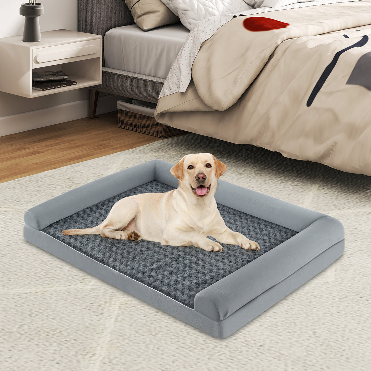 Orthopedic Foam Dog Bed Large Dog Sofa Couch with Removable Cover-XL-Dog Kennels-DECOROLALA