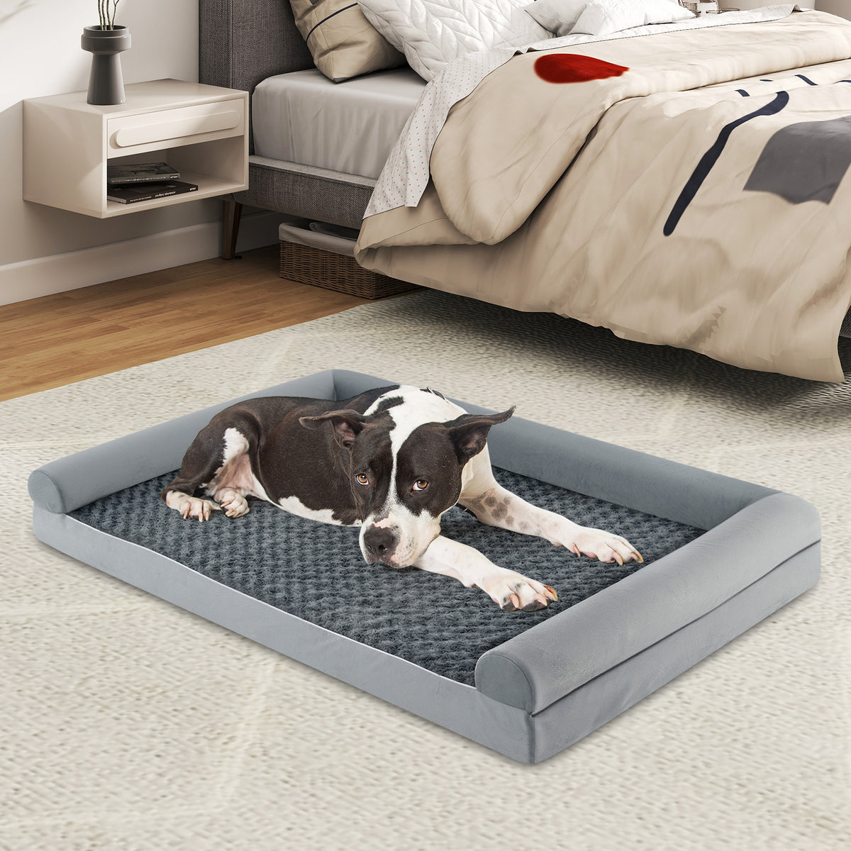 Orthopedic Foam Dog Bed Large Dog Sofa Couch with Removable Cover-XXL-Dog Kennels-DECOROLALA