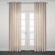 Ortona Boucle Sytle Heavy Semi Sheer Grommet Curtain 80" x95"-Curtains-DECOROLALA