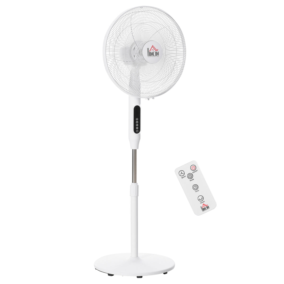 Oscillating Pedestal Fan with Remote - White 54" Tall-Fans-DECOROLALA
